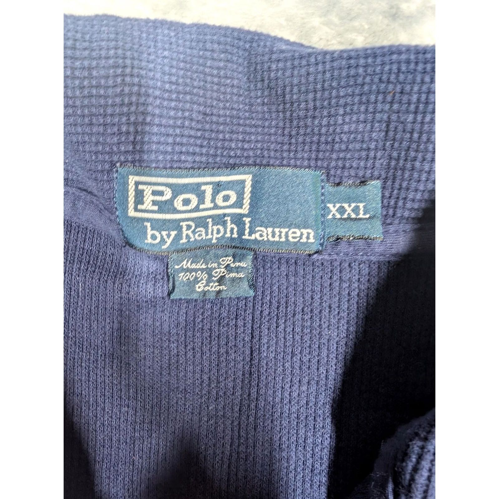 Polo Ralph Lauren Polo Ralph Lauren Polo Shirt Mens 2XL Blue Solid Knit Short Sleeve Pima Cotton Wearable Casual Business Travel 100% Cotton Size US XXL / EU 58 / 5 - 4 Thumbnail