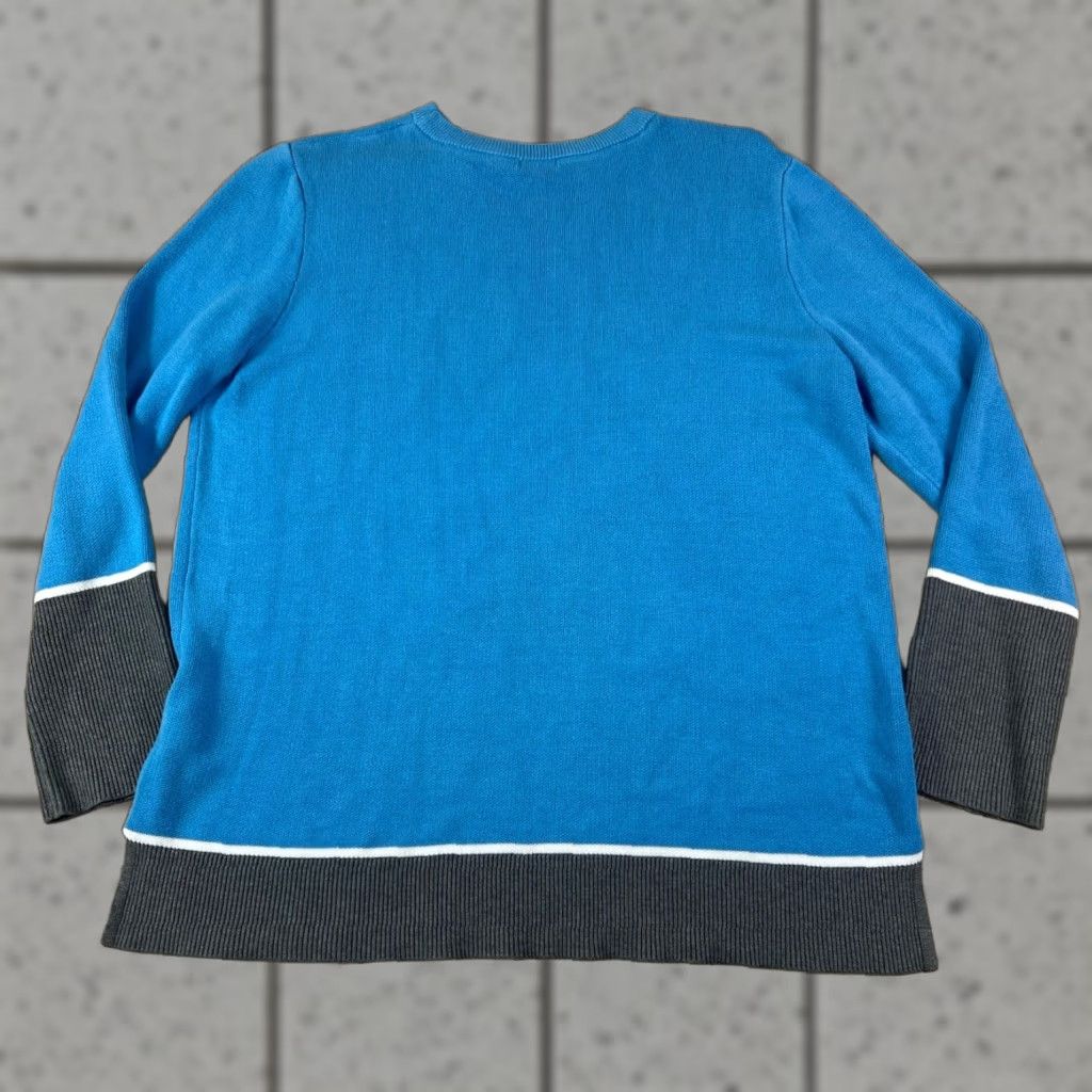Vintage AT&T Employee Tensley Sweater Blue Grey L Women Pullover Gray Classic Rayon Size Large Size L / US 10 / IT 46 - 1 Thumbnail
