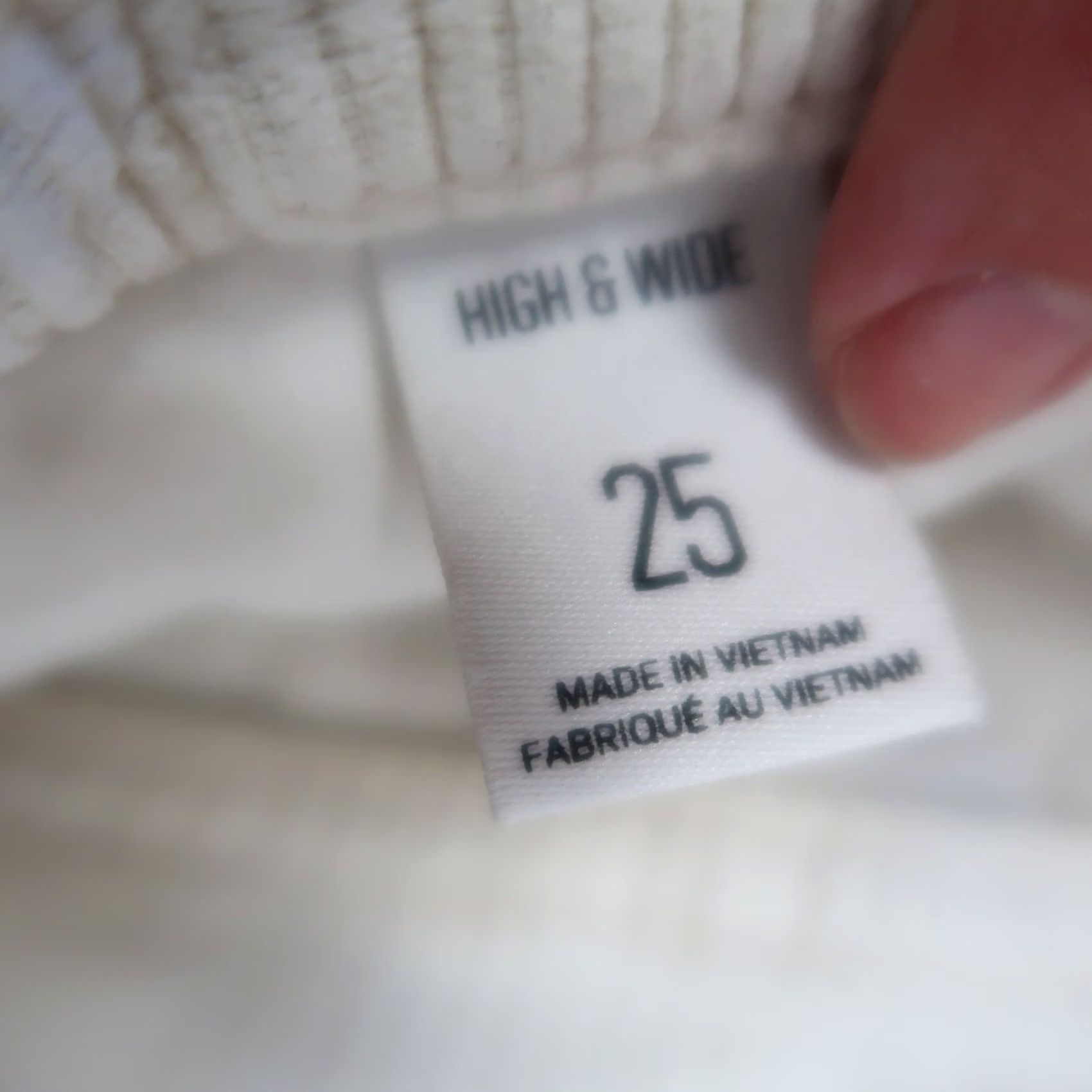 Bdg BDG Urban Outfitters High Wide Cream Corduroy Pants 25 Womens Size 42" / US 20 - 5 Thumbnail