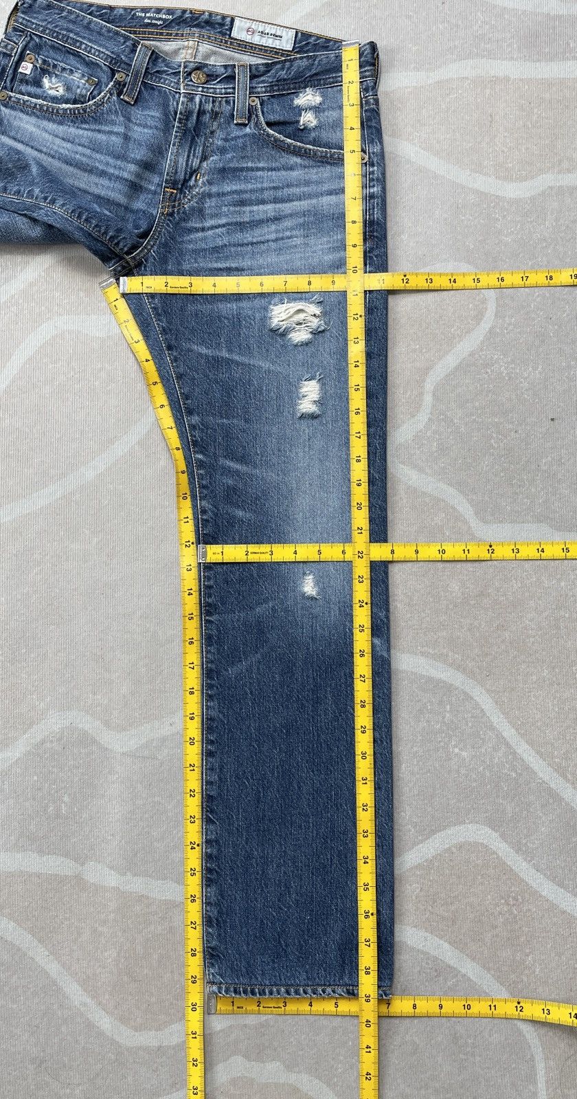 AG Adriano Goldschmied ADRIANO GOLDSCHMIED SLIM STRAIGHT JEANS Size US 30 / EU 46 - 17 Thumbnail