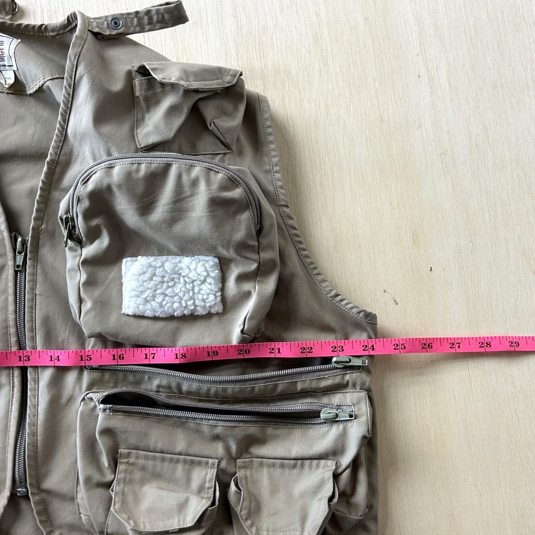Vintage Woodfield Vest Mens XL Beige Canvas Full Zip Utility Outdoor Fishing Vest Size US XL / EU 56 / 4 - 7 Thumbnail
