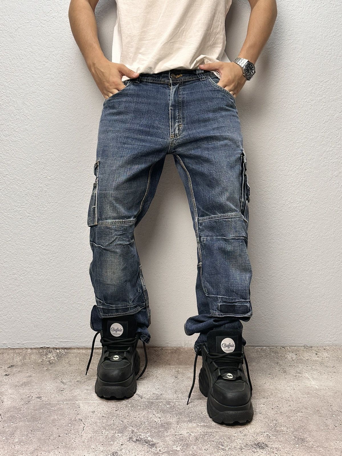 GOA LGB Baggy GOA Flare Military Style Cargo Pants Ifsixwasnine Size US 34 / EU 50 - 3 Thumbnail