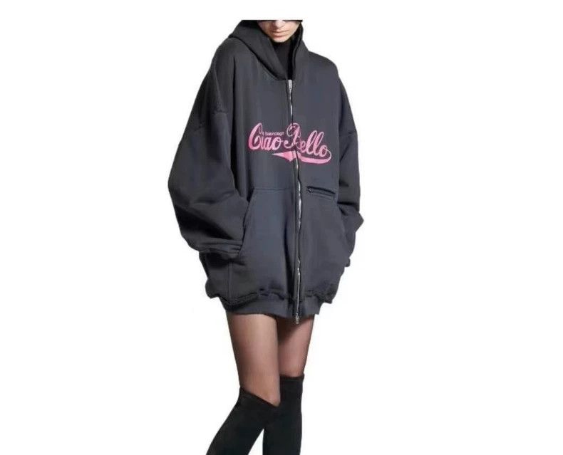 Balenciaga Balenciaga 24 winter CIAO BELLO zip hooded sweatshirt 2502- Size US XS / EU 42 / 0 - 2 Thumbnail