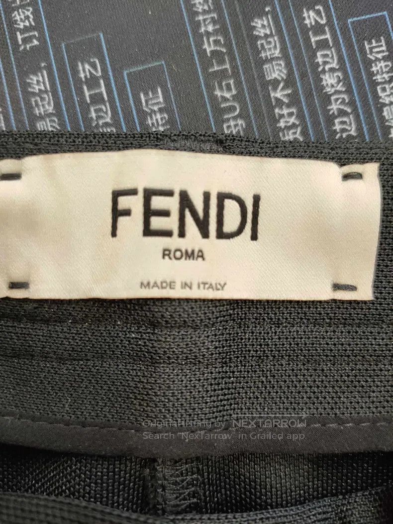 Other Fendi Black pants with brown logo stripes on the sides Size 26" / US 2 / IT 38 - 3 Thumbnail
