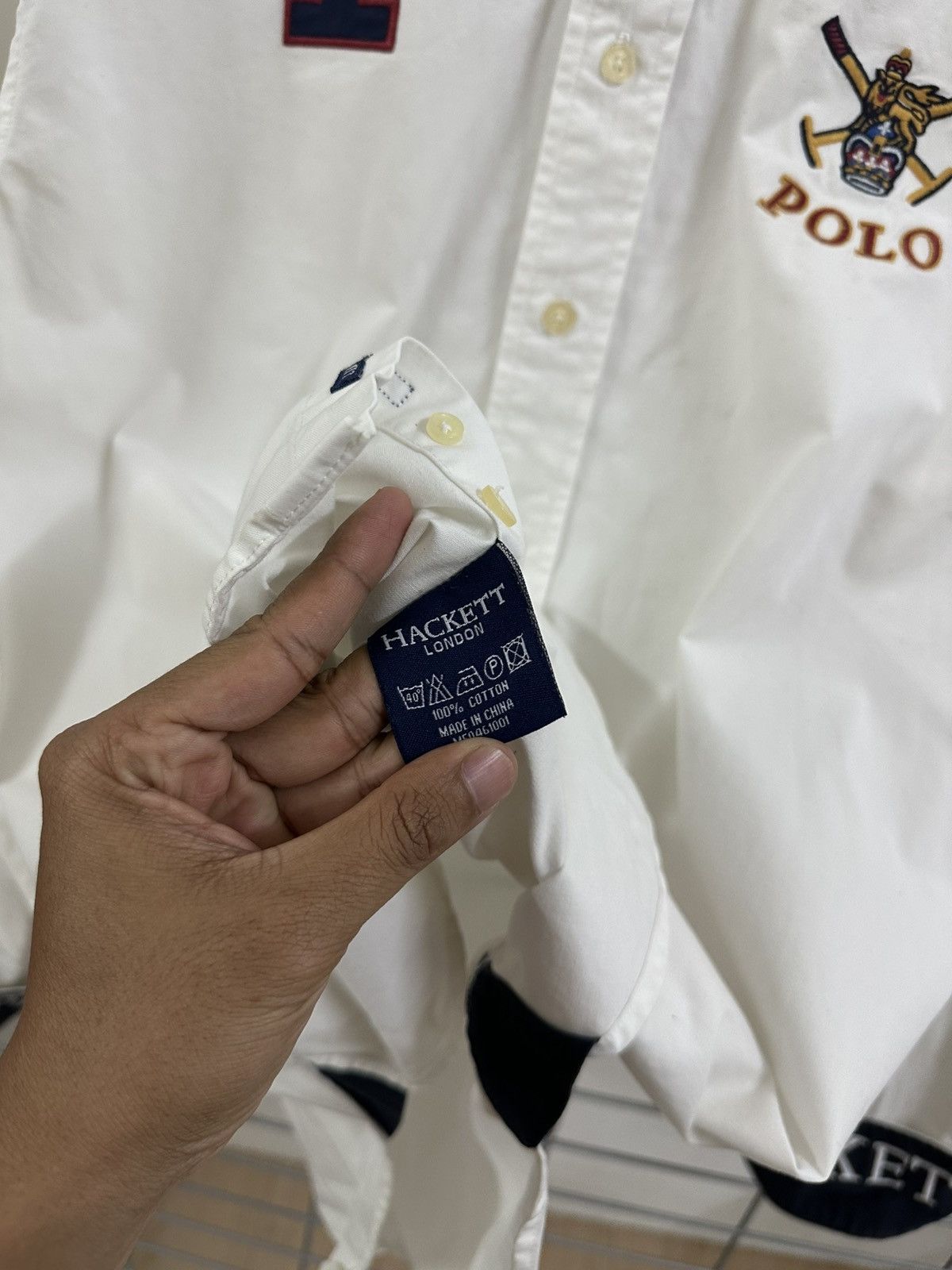 Hackett Rare And Beautiful Hackett London Army Polo White Shirt Size US XL / EU 56 / 4 - 10 Thumbnail