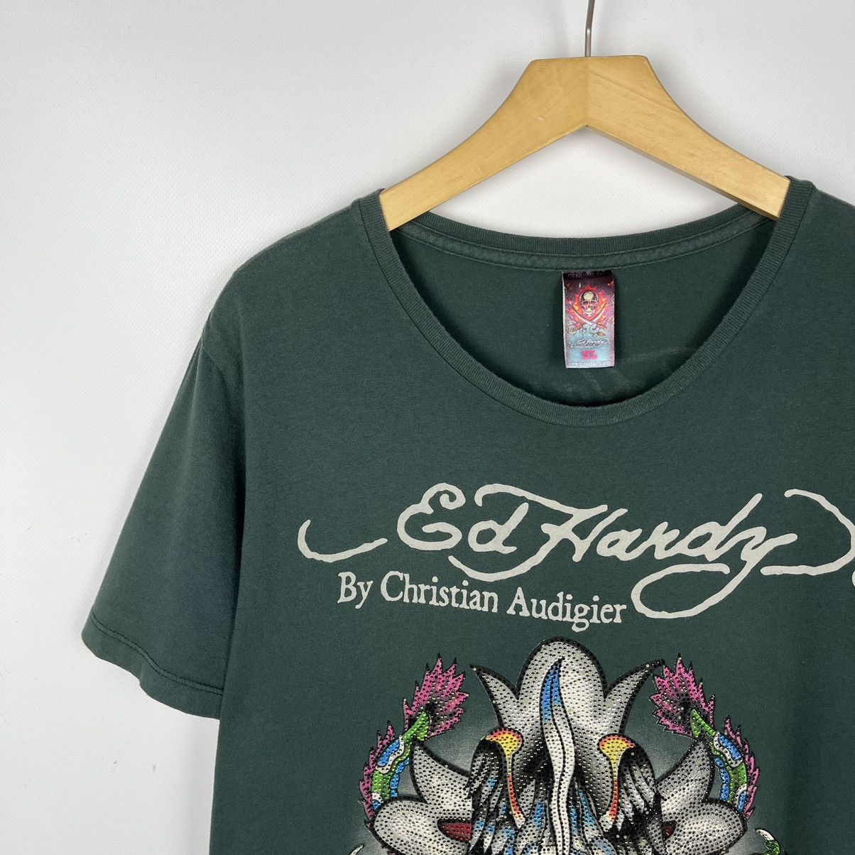 Ed Hardy Vintage Ed Hardy y2k big logo tee 90’s Size US XL / EU 56 / 4 - 5 Thumbnail