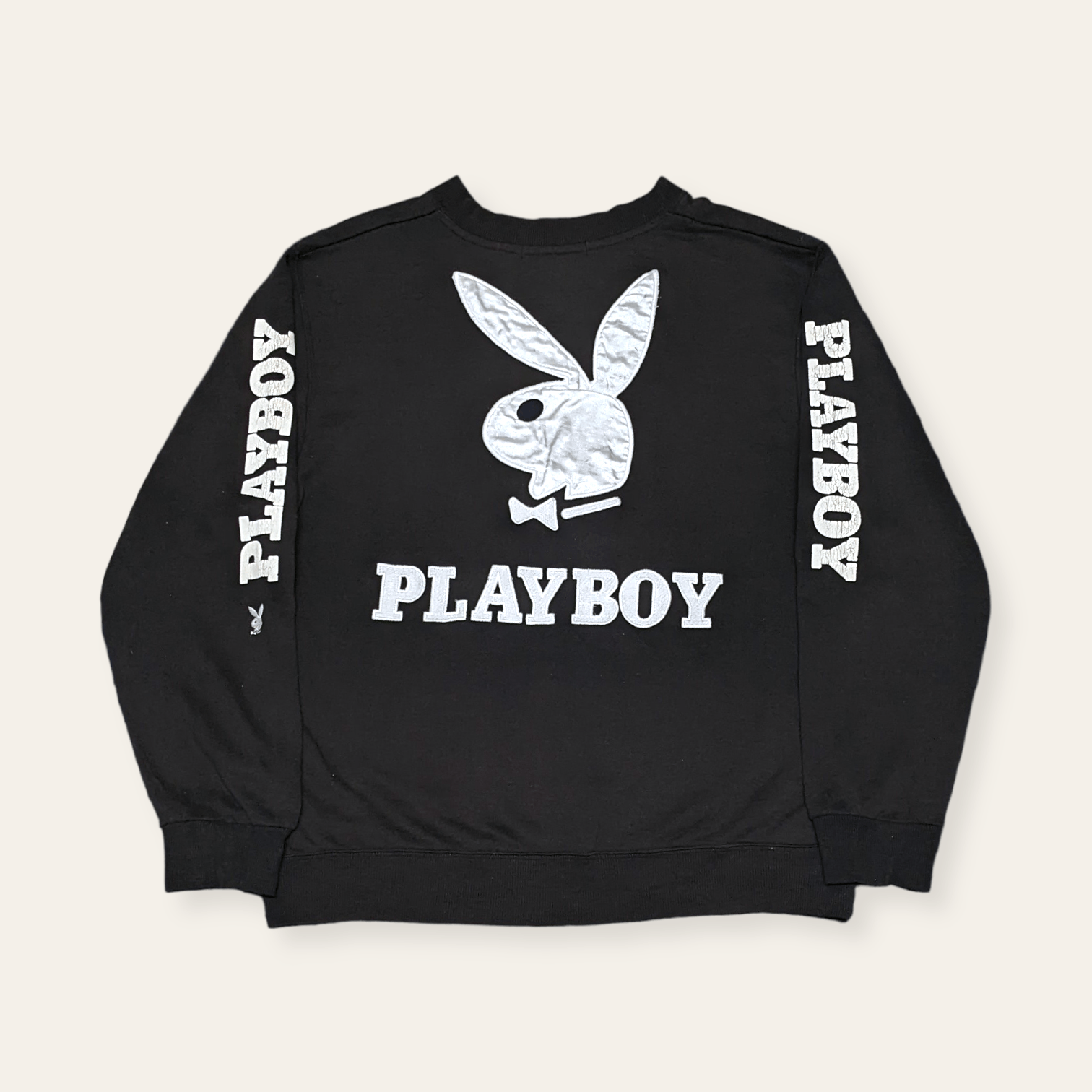Playboy × Vintage Vintage 90s Playboy Spellout Big Logo Embroidered Sweatshirt Size US L / EU 52-54 / 3 - 1 Thumbnail