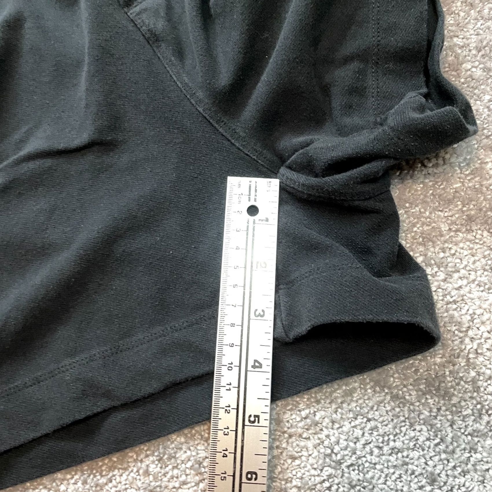 Vintage Unbranded Twill Shorts Womens XXl Black Sweat Zip Pockets Stretch Drawstring 4" Size 26" / US 2 / IT 38 - 3 Thumbnail