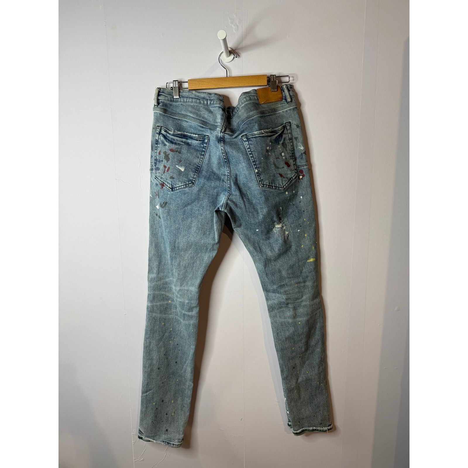 Purple Brand Purple Brand Jeans Light Wash Paint Splatter Size US 38 / EU 54 - 2 Thumbnail