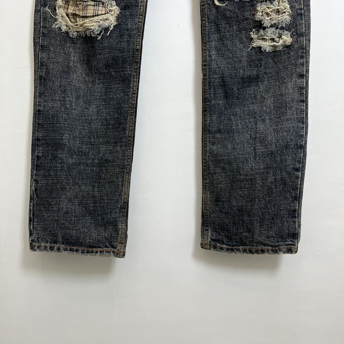 If Six Was Nine Vintage Nylaus Distressed Patchwork Inspired Kapital Jeans Size US 30 / EU 46 - 4 Thumbnail