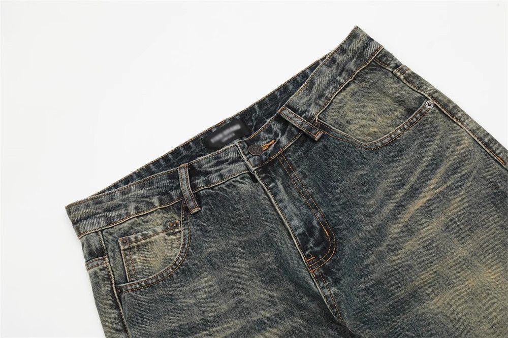Japanese Brand × Jean Men's trendy loose versatile retro washed flared jeans Size US 34 / EU 50 - 4 Thumbnail