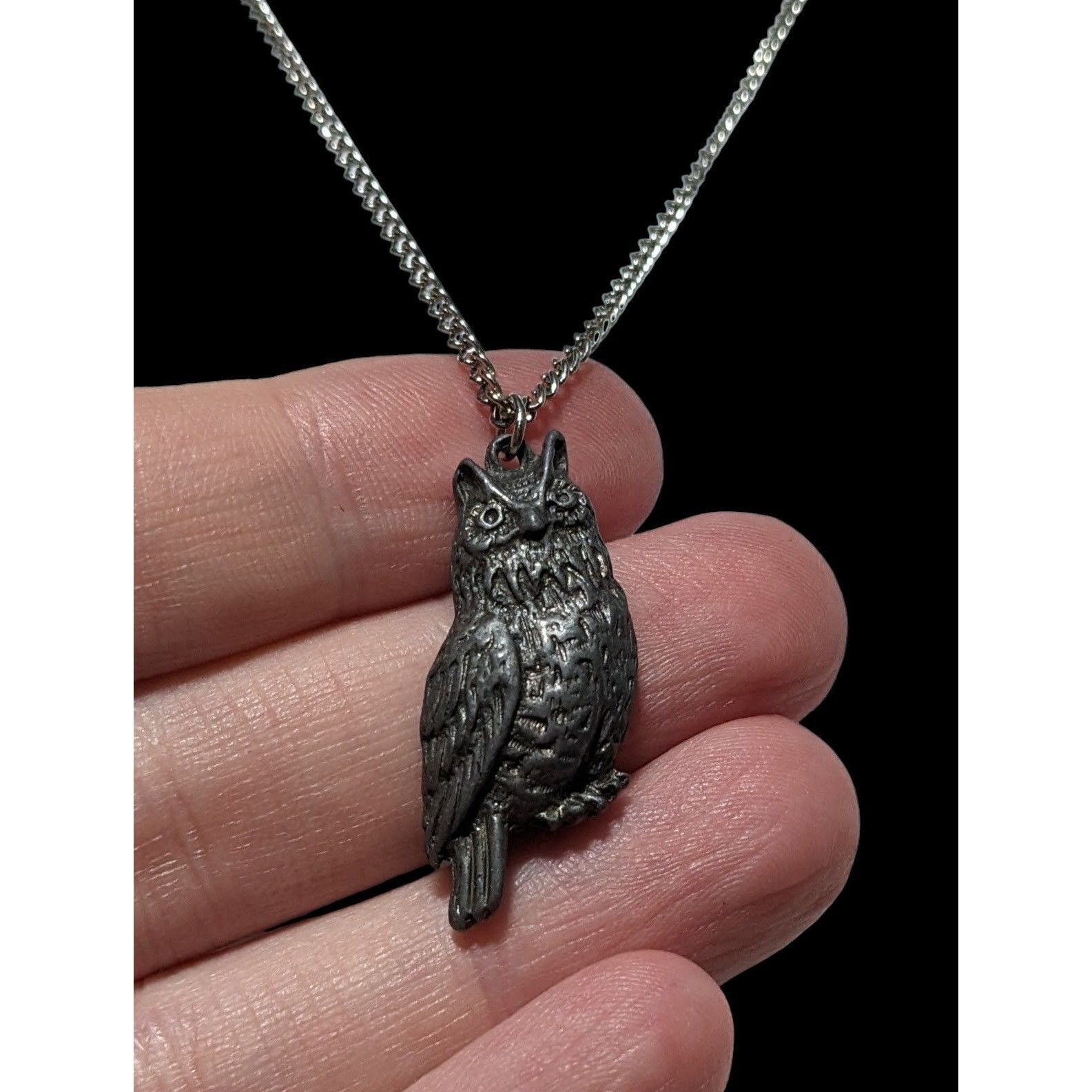 Other Vintage Minimalist Silver Owl Pendant Necklace Size ONE SIZE - 3 Thumbnail