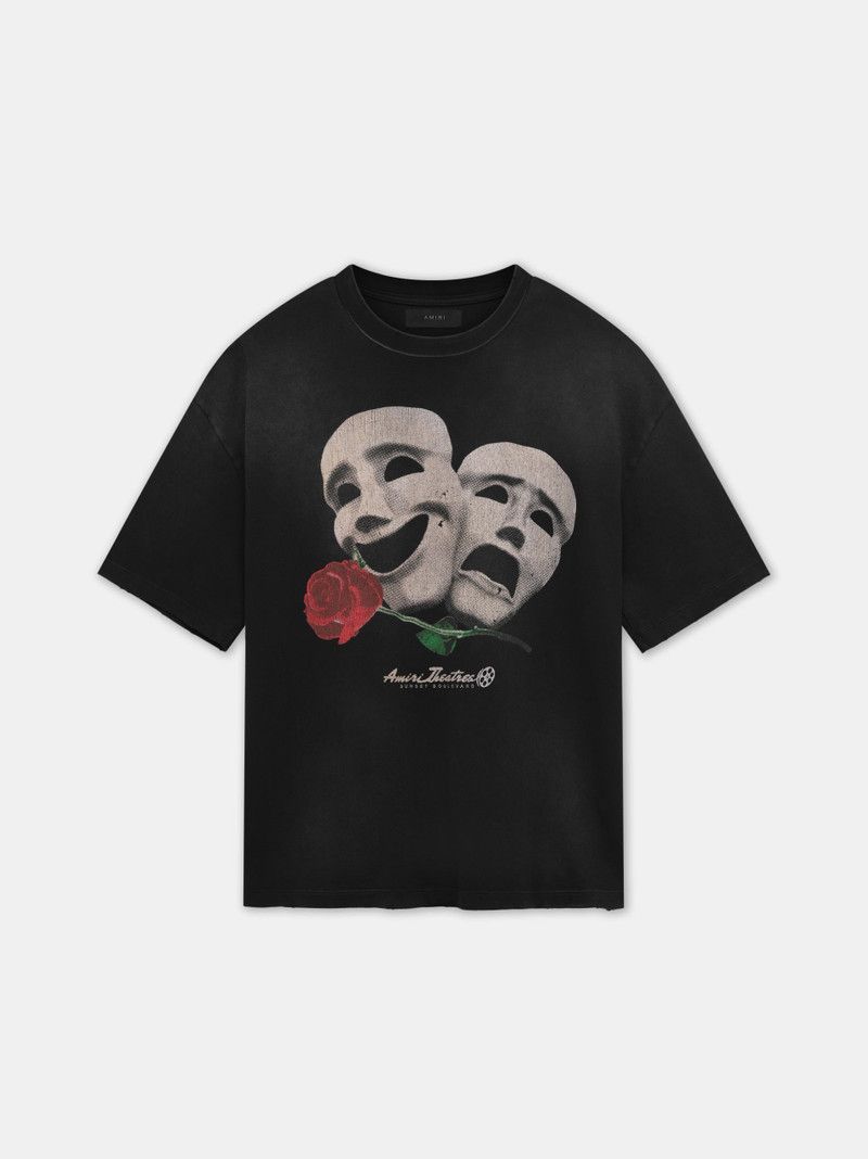 Amiri o1orln1125 Theatre Masks Oversized T-Shirt in Black Size US XL / EU 56 / 4 - 1 Thumbnail