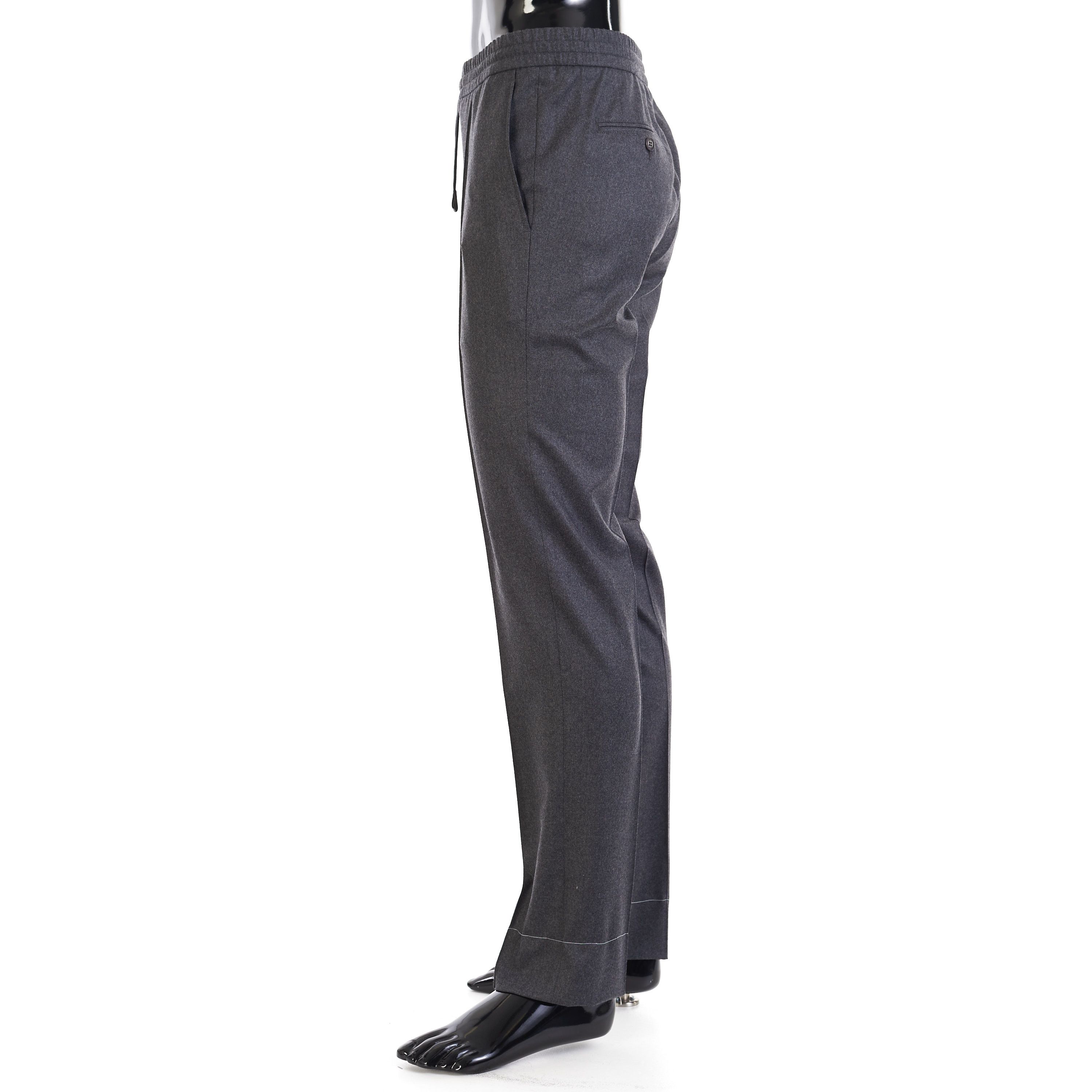 Brioni Gray Sidney Trousers - Cashmere & Wool Flannel, Drawstring Size US 32 / EU 48 - 7 Thumbnail