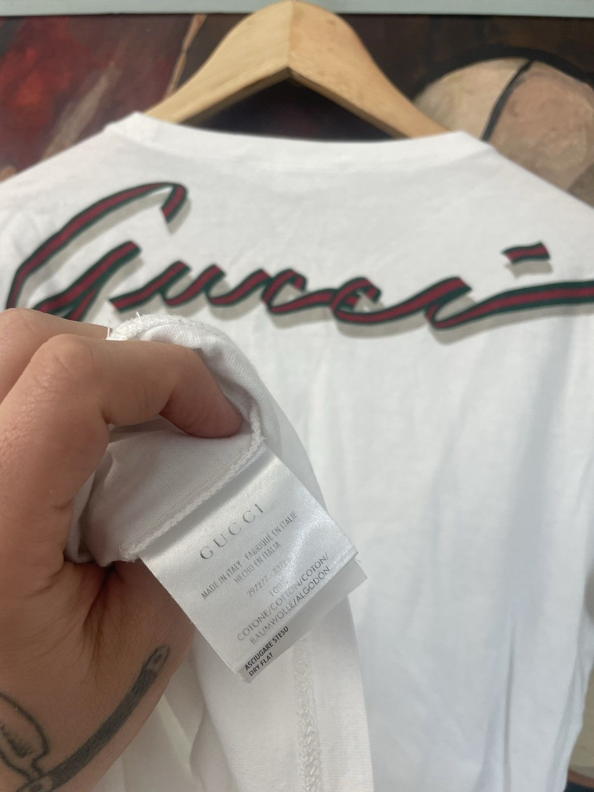 Gucci Gucci Women Tee Designer Hype Luxury Back Logo High End Size M / US 6-8 / IT 42-44 - 4 Thumbnail