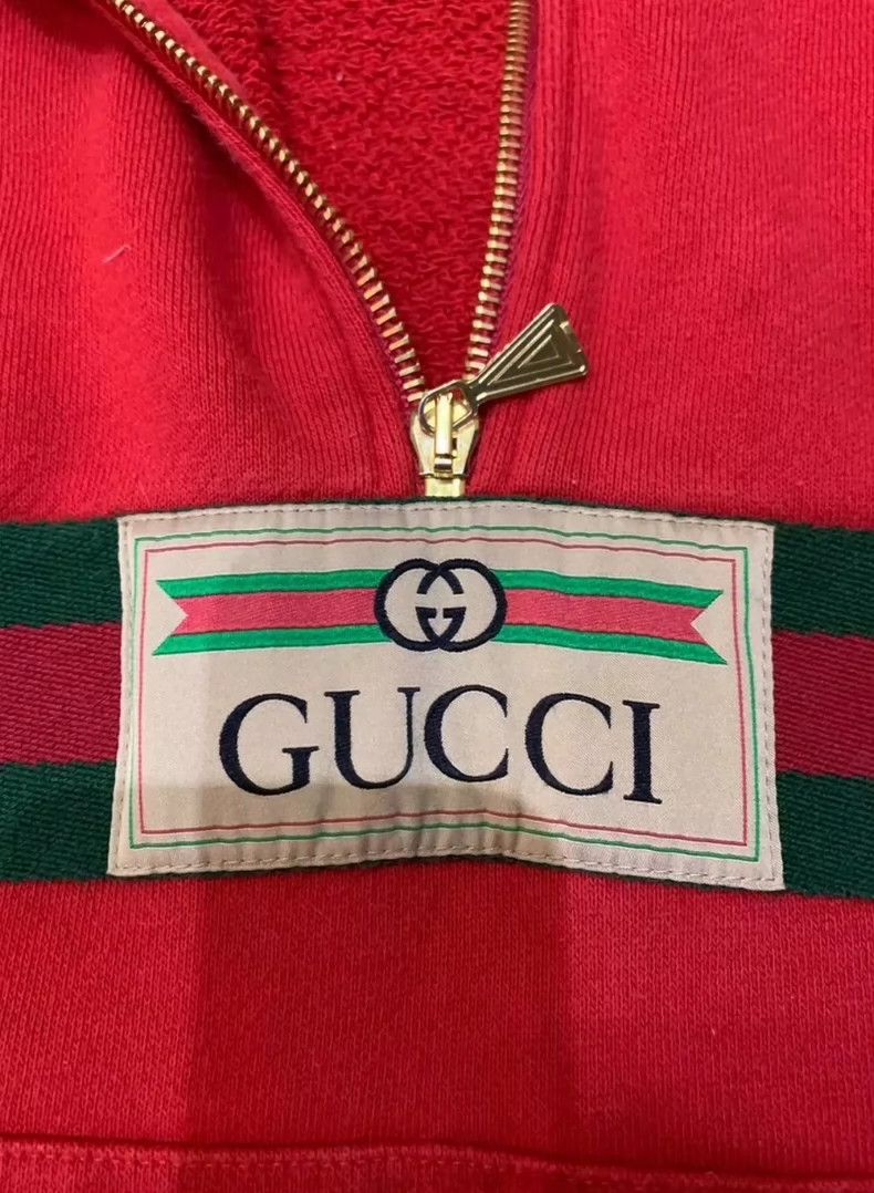 Gucci Gucci Red Hoodie with Drawstring and Zip - dmc Size US XS / EU 42 / 0 - 1 Thumbnail
