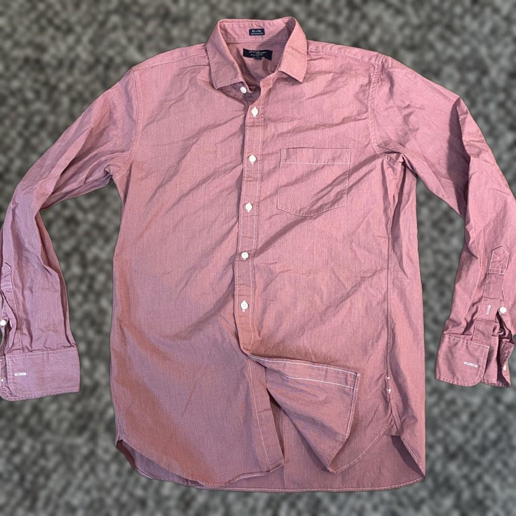 J.Crew J Crew Thompson Shirt Mens Medium 15.5 Red Cotton Twill Button Up 80s 2 Ply Size US M / EU 48-50 / 2 - 1 Thumbnail