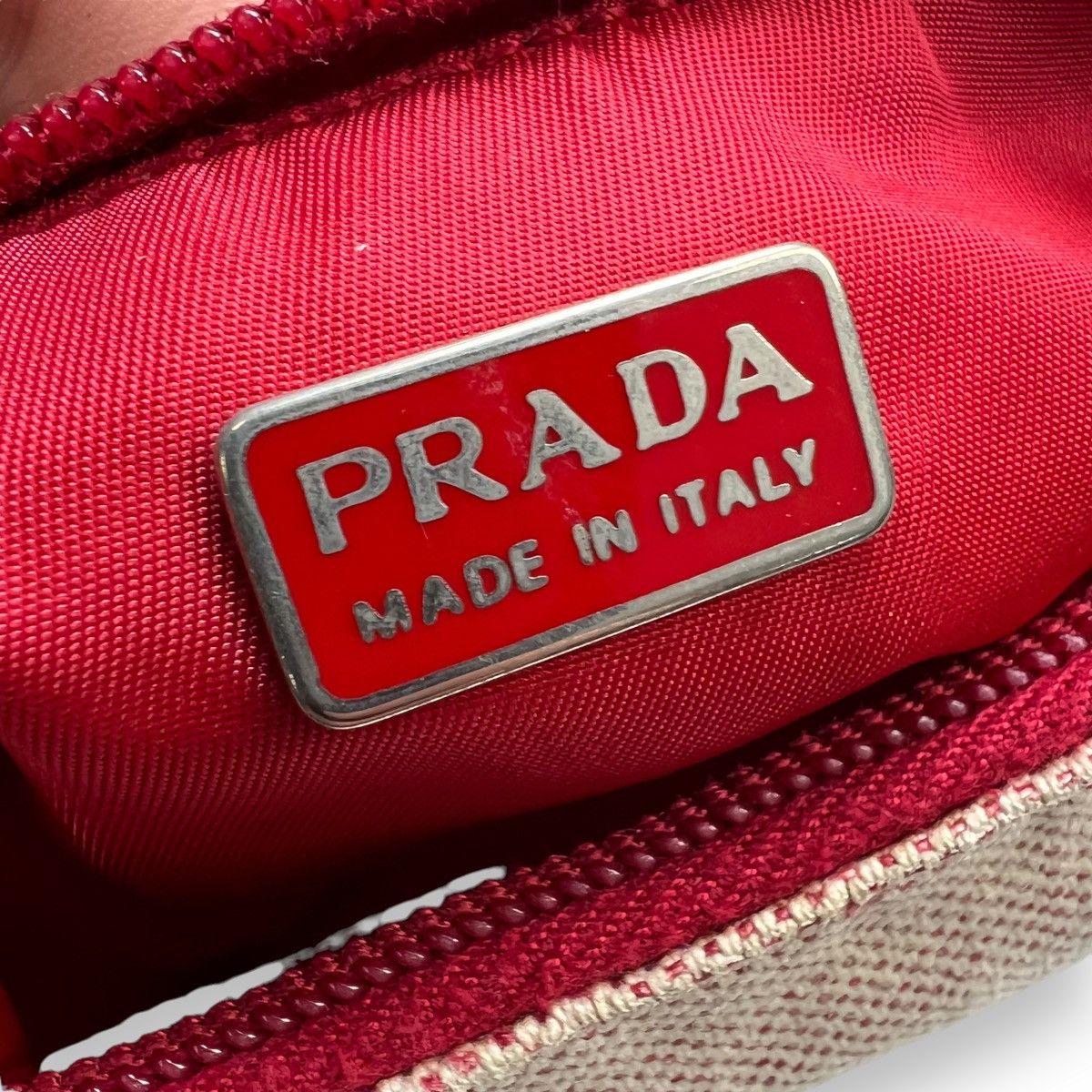 Prada Prada Red Canvas Shoulder Bag Size ONE SIZE - 6 Thumbnail
