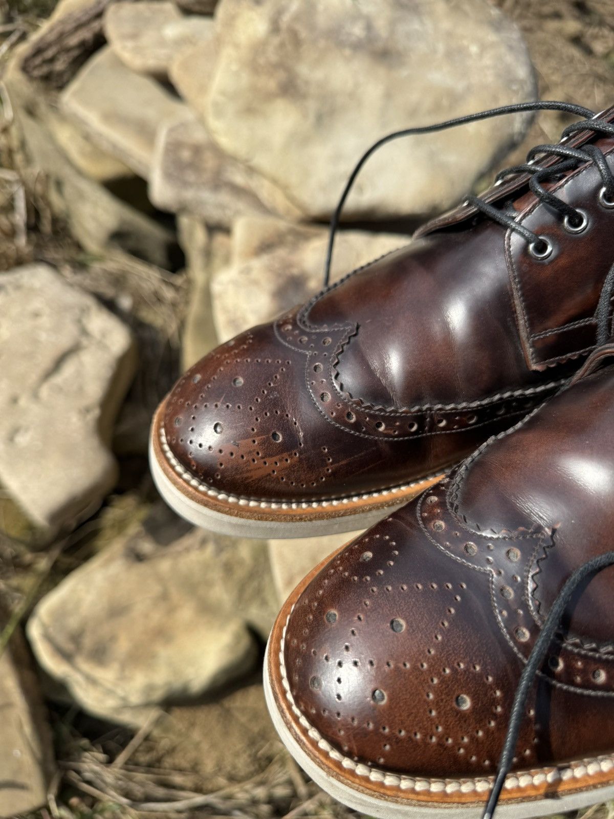 Bally Bally Codrik Wingtip Darby Lace Up Brogue Shoes Size US 9 / EU 42 - 12 Thumbnail