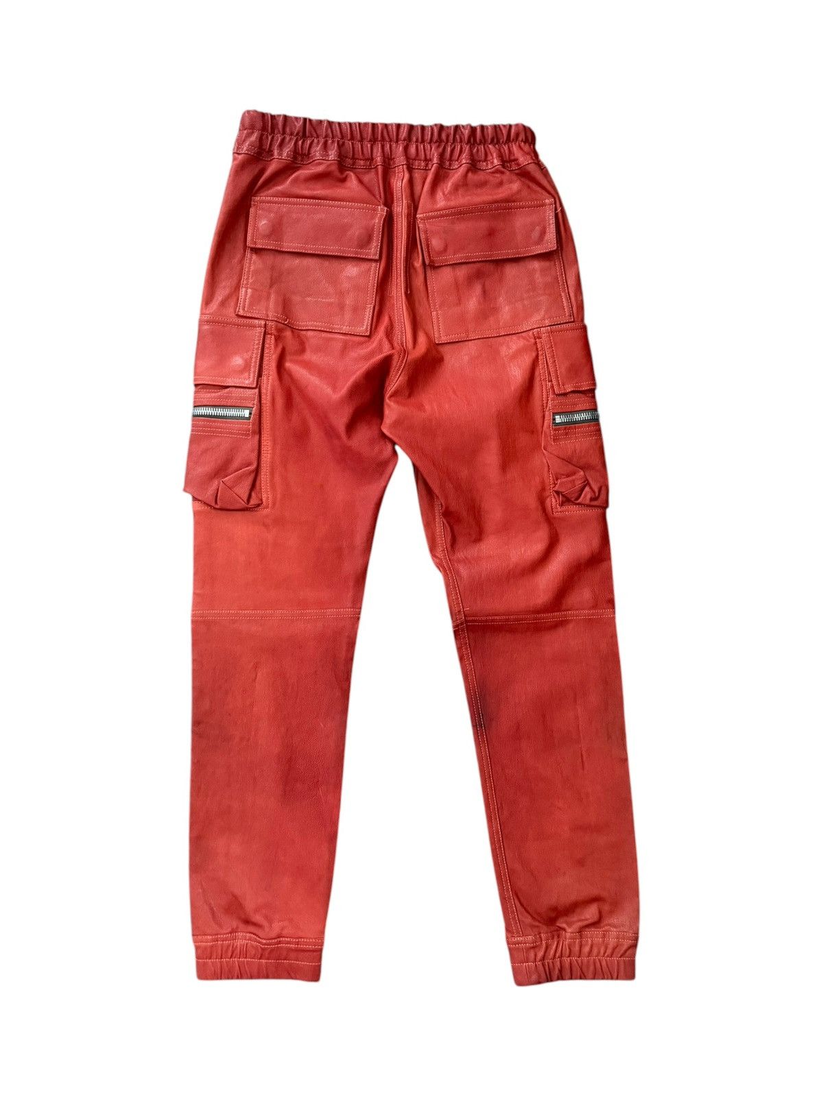 Rick Owens Rick Owens Strobe Goat Leather Mastadon Cargo Zipper Pants Size US 32 / EU 48 - 2 Thumbnail