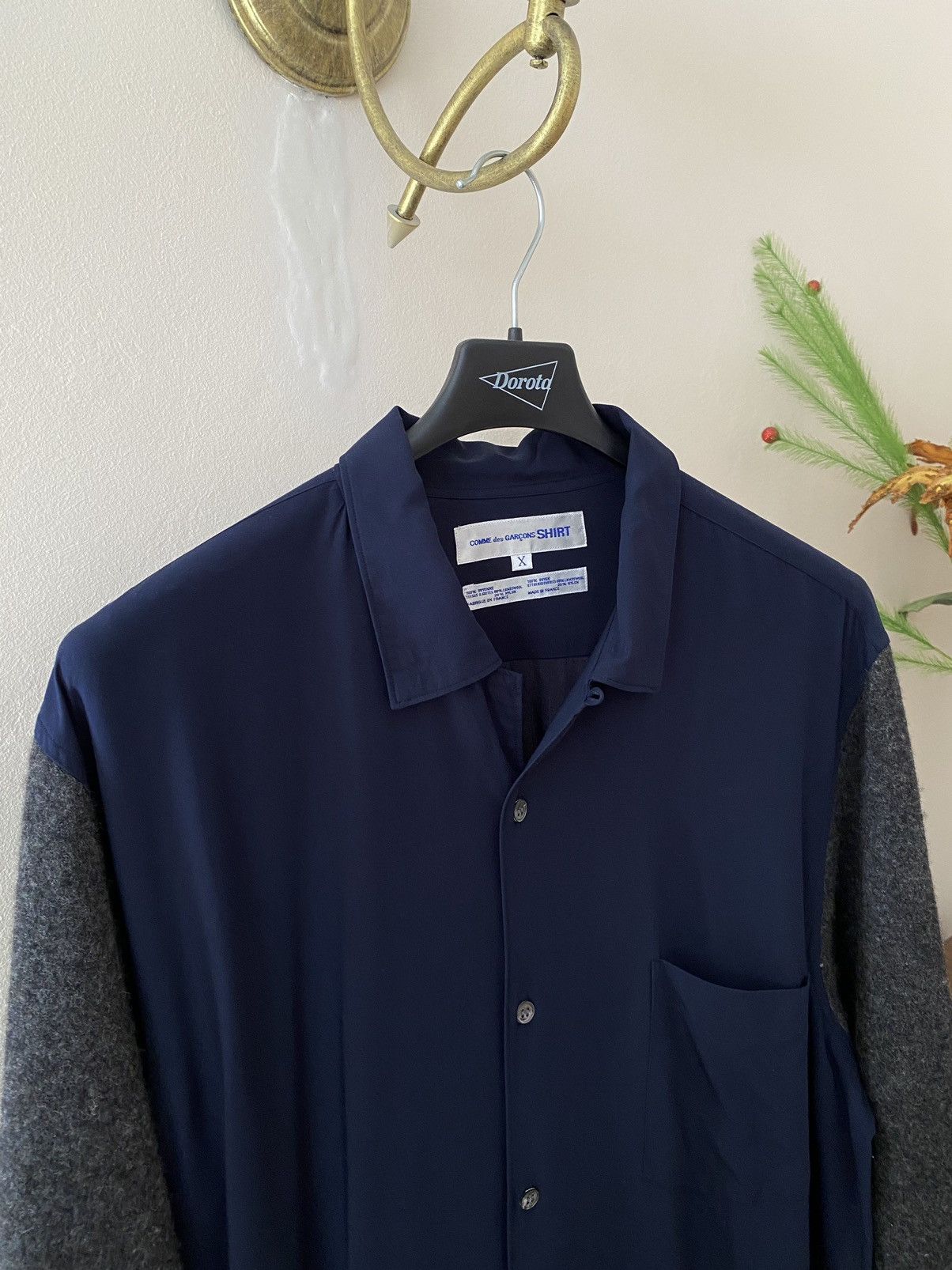 Comme des Garcons × Comme des Garcons SHIRT Comme Des Garcons SHIRT With Wool Sleeves Button Up Shirt Size US M / EU 48-50 / 2 - 3 Thumbnail