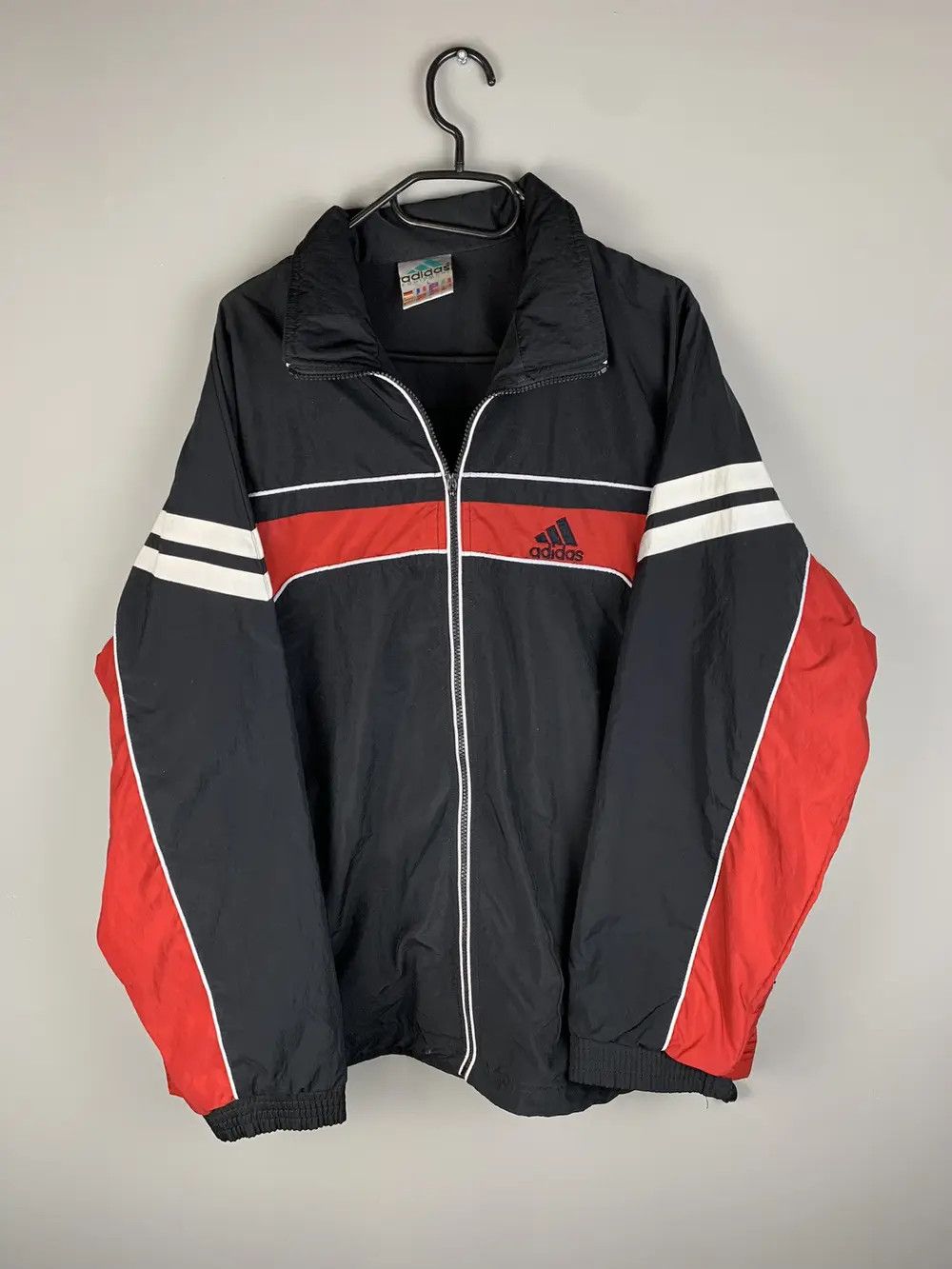 Adidas × Vintage Vintage 90s Adidas Equipment Zip Track Jacket Drill Hype Size US L / EU 52-54 / 3 - 1 Thumbnail