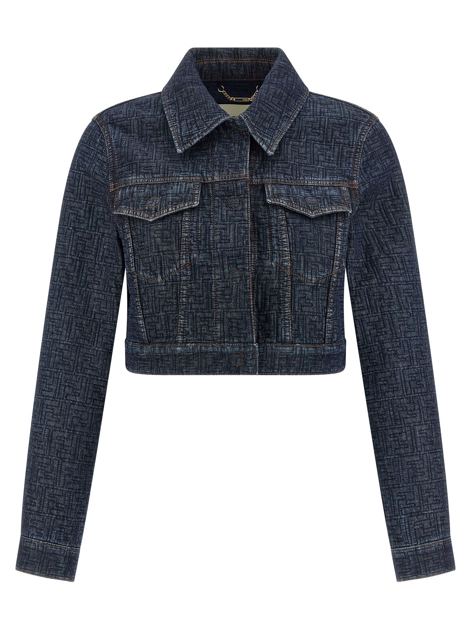 Fendi FF denim bolero jacket Size M / US 6-8 / IT 42-44 - 1 Thumbnail
