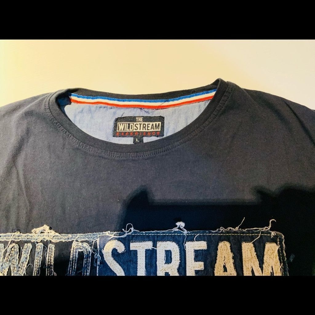 Other Wild Stream Navy Cotton Shirt Size L Size US L / EU 52-54 / 3 - 3 Thumbnail