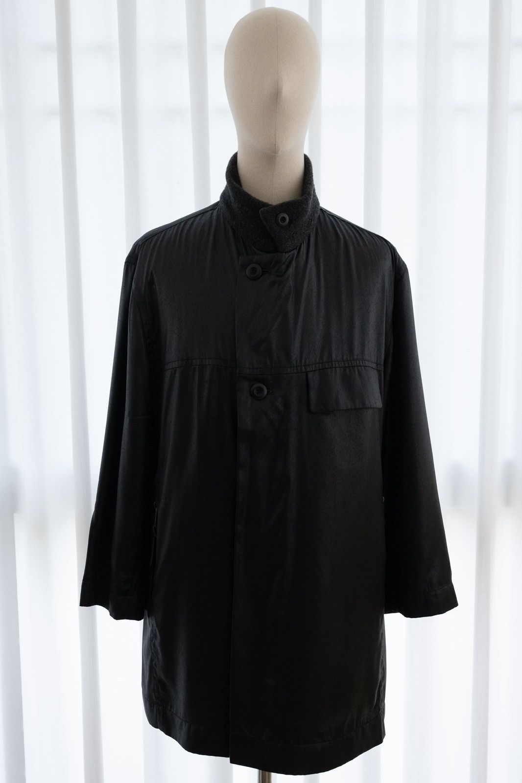 Issey Miyake 1980s Issey Miyake Permanente Faux Leather Jacket Size US XL / EU 56 / 4 - 7 Thumbnail