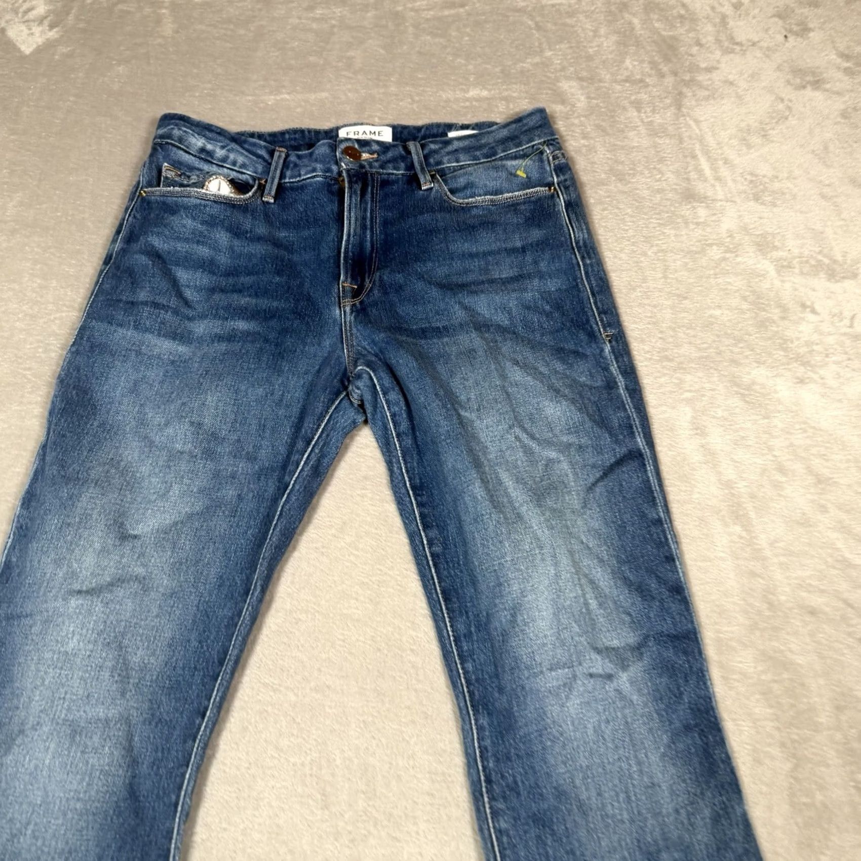 Frame FRAME Jeans Womens 27 Blue Le Crop Mini Boot Mid Rise Bootcut Stretch Denim Shirt? Size 27" / US 4 / IT 40 - 3 Thumbnail