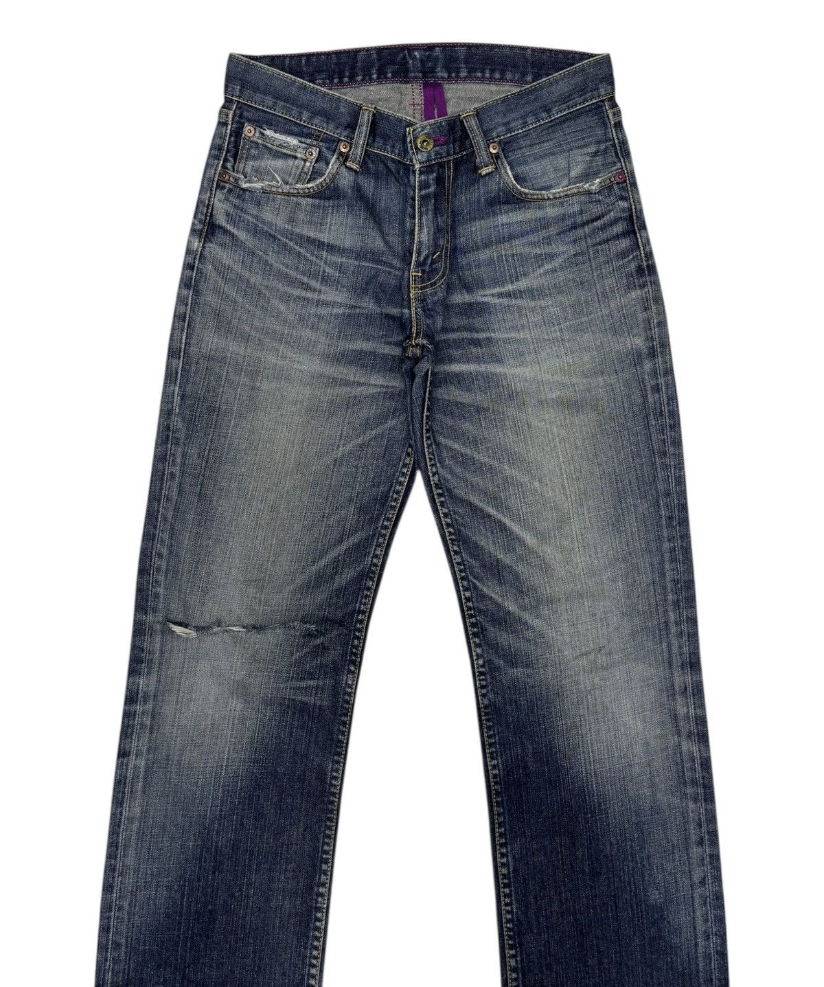 Levi's LEVIS 502 NON SELVEDGE DISTRESSED DENIM JEANS Size US 29 - 3 Thumbnail