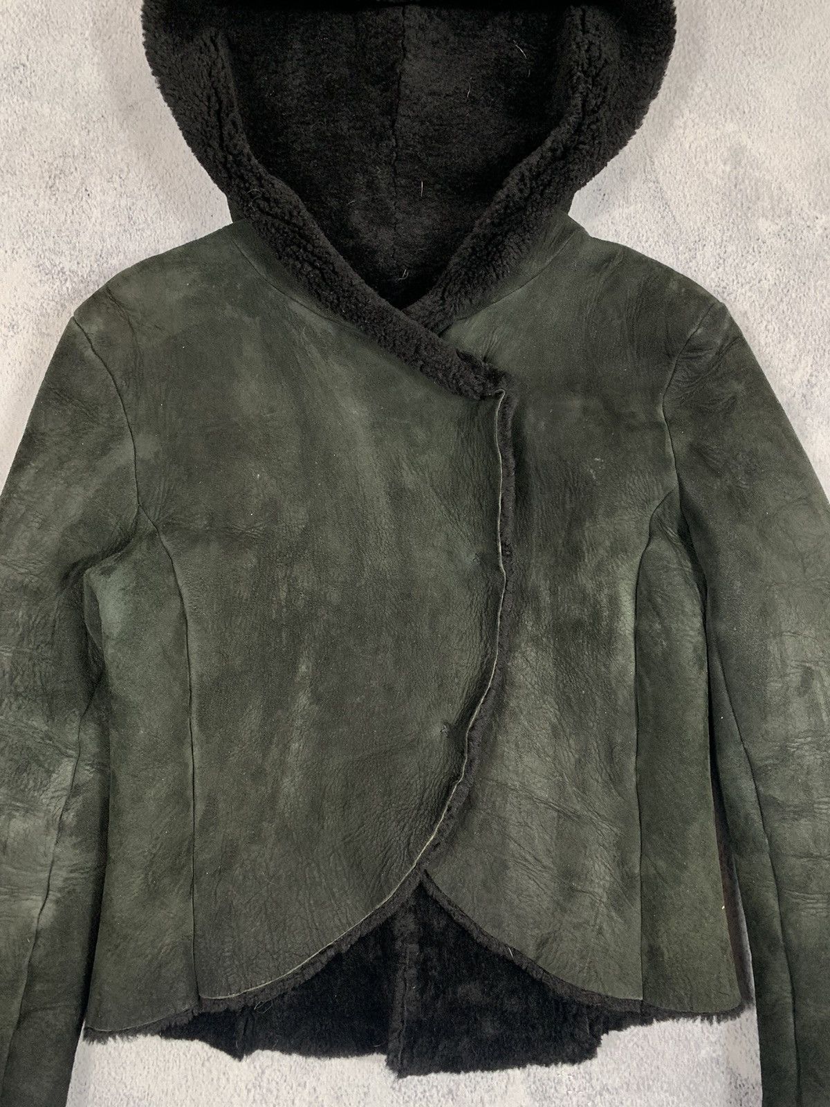 Other Vintage 90s sheepskin cropped hooded b3 coat jacket 00s Size S / US 4 / IT 40 - 2 Thumbnail