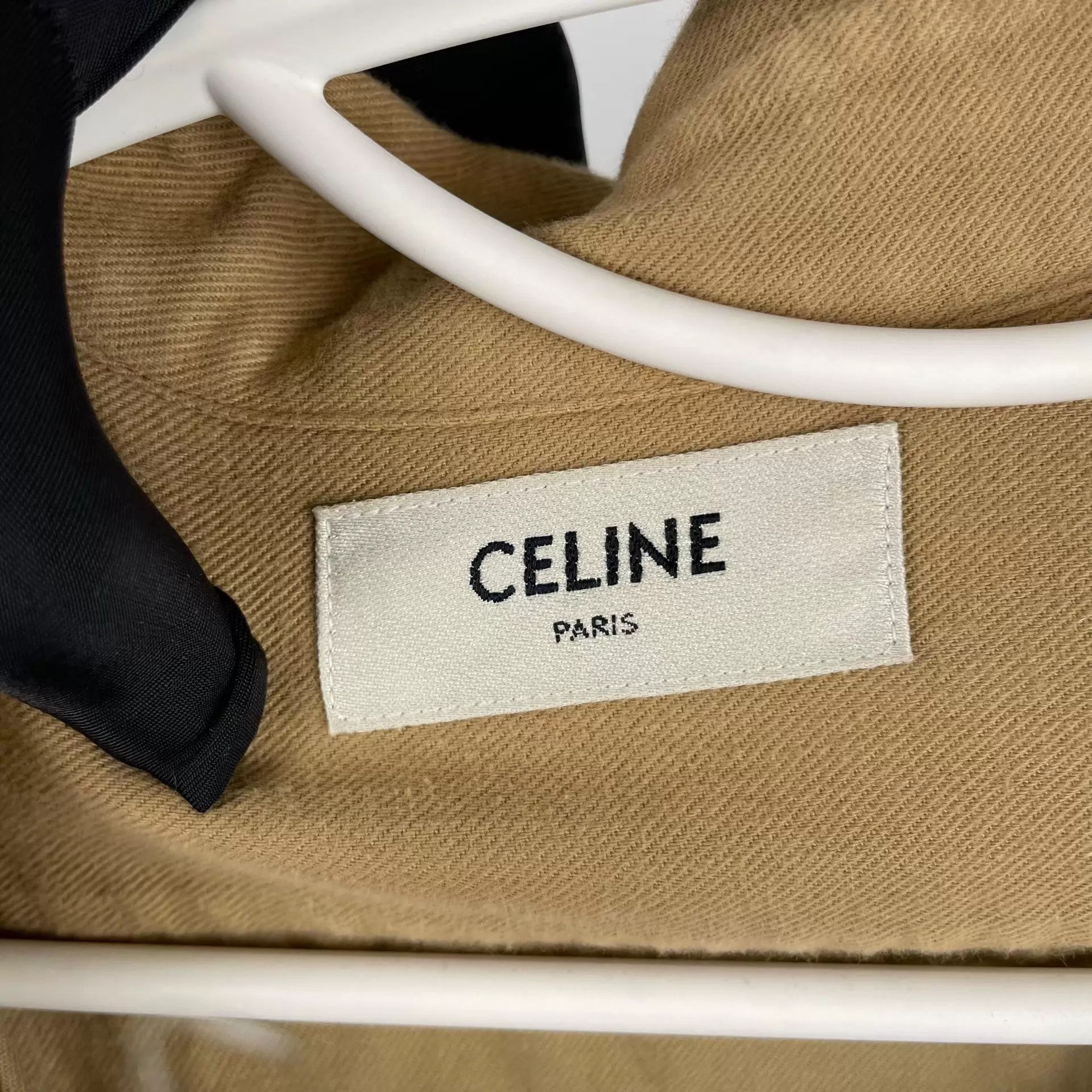 Celine CELINE Women's Cotton Shirt Milk Tea Size 38 Size XS / US 0-2 / IT 36-38 - 3 Thumbnail