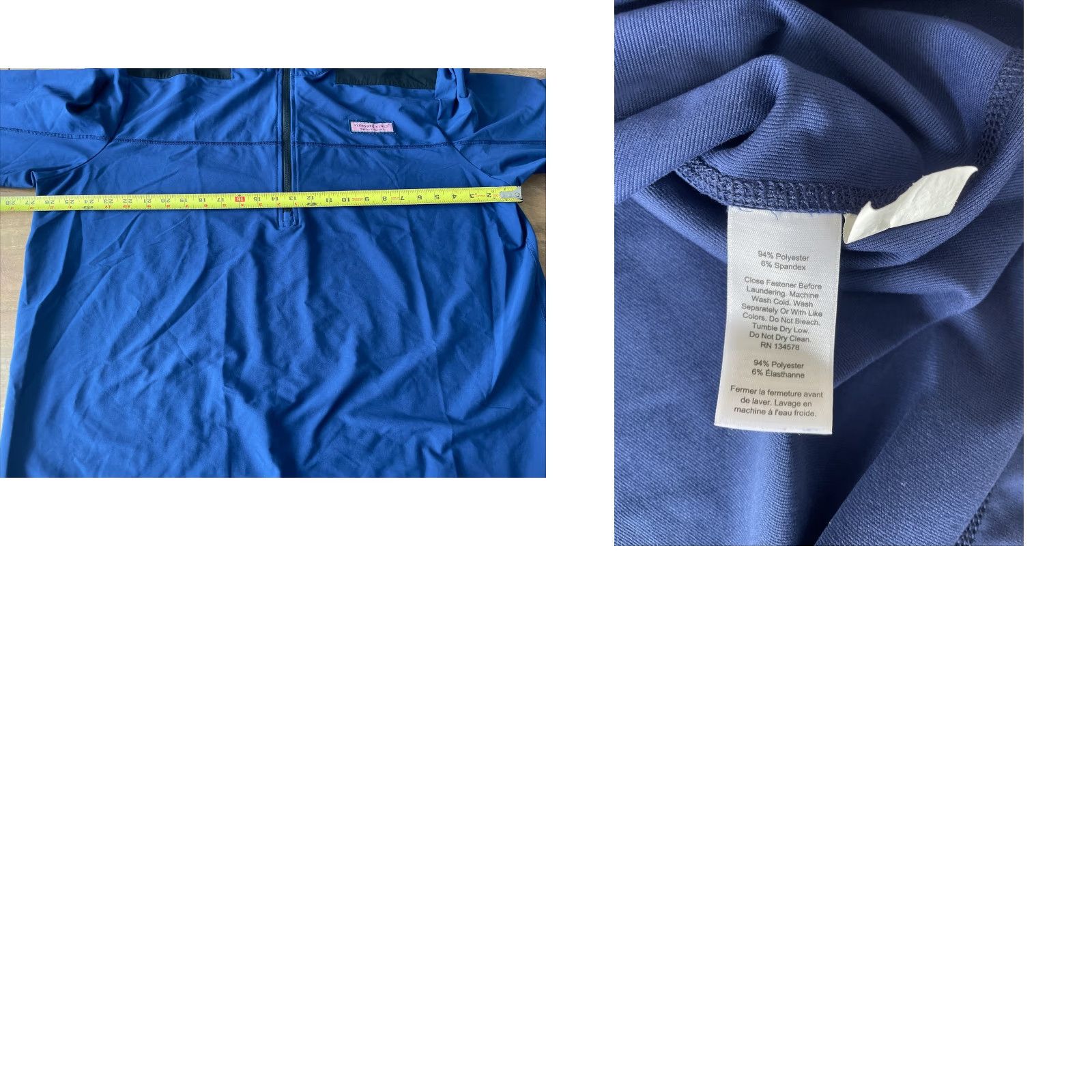 Vineyard Vines Vineyard Vines Performance Jacket Windbreaker Big & Tall XB Blue Mens Weatherproof Windbreaker Jacket Oxford 60% Polyester Size US XL / EU 56 / 4 - 8 Thumbnail