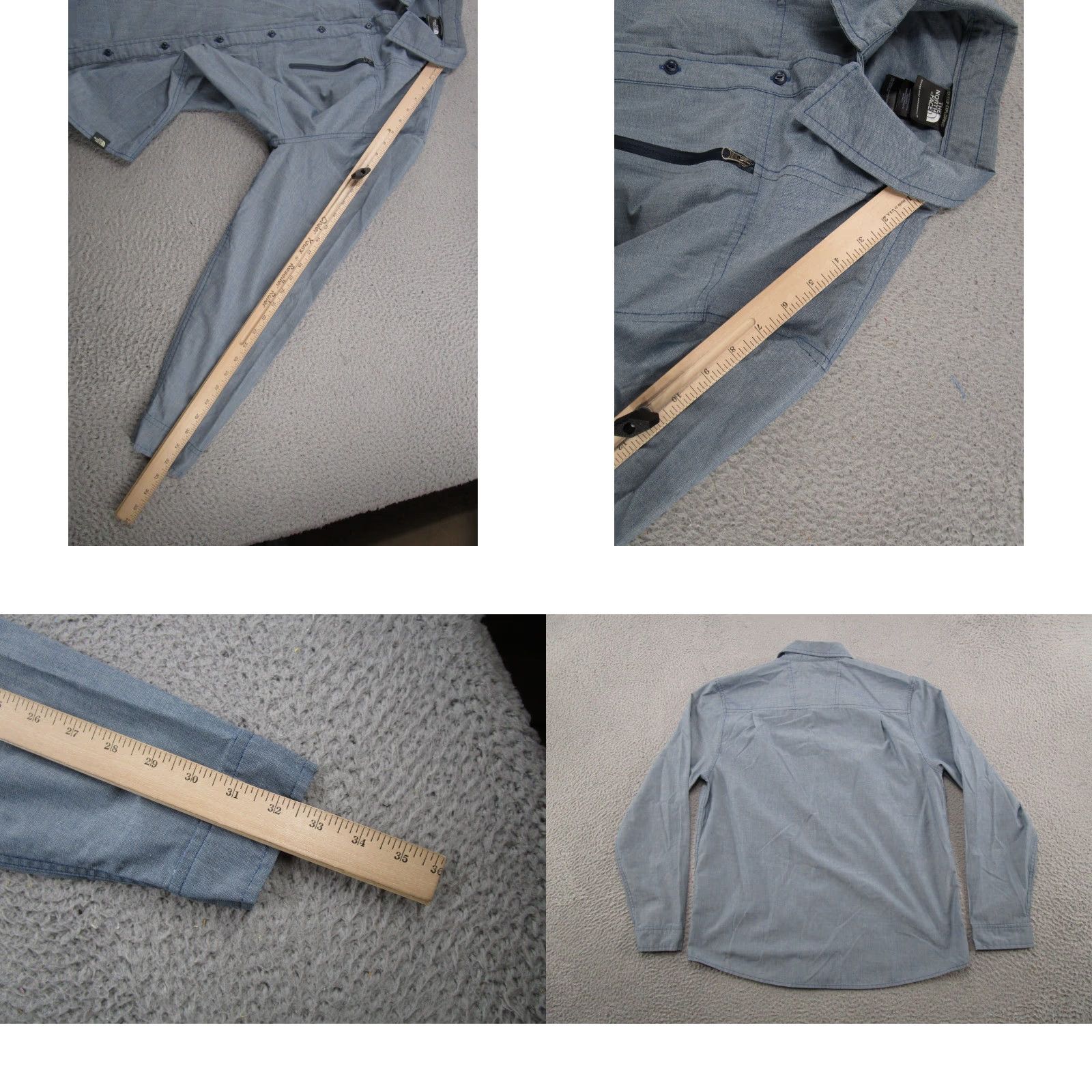 The North Face The North Face Button Up Shirt Men's L Blue Long Sleeve Pockets Regular Fit Size L Size US L / EU 52-54 / 3 - 8 Thumbnail