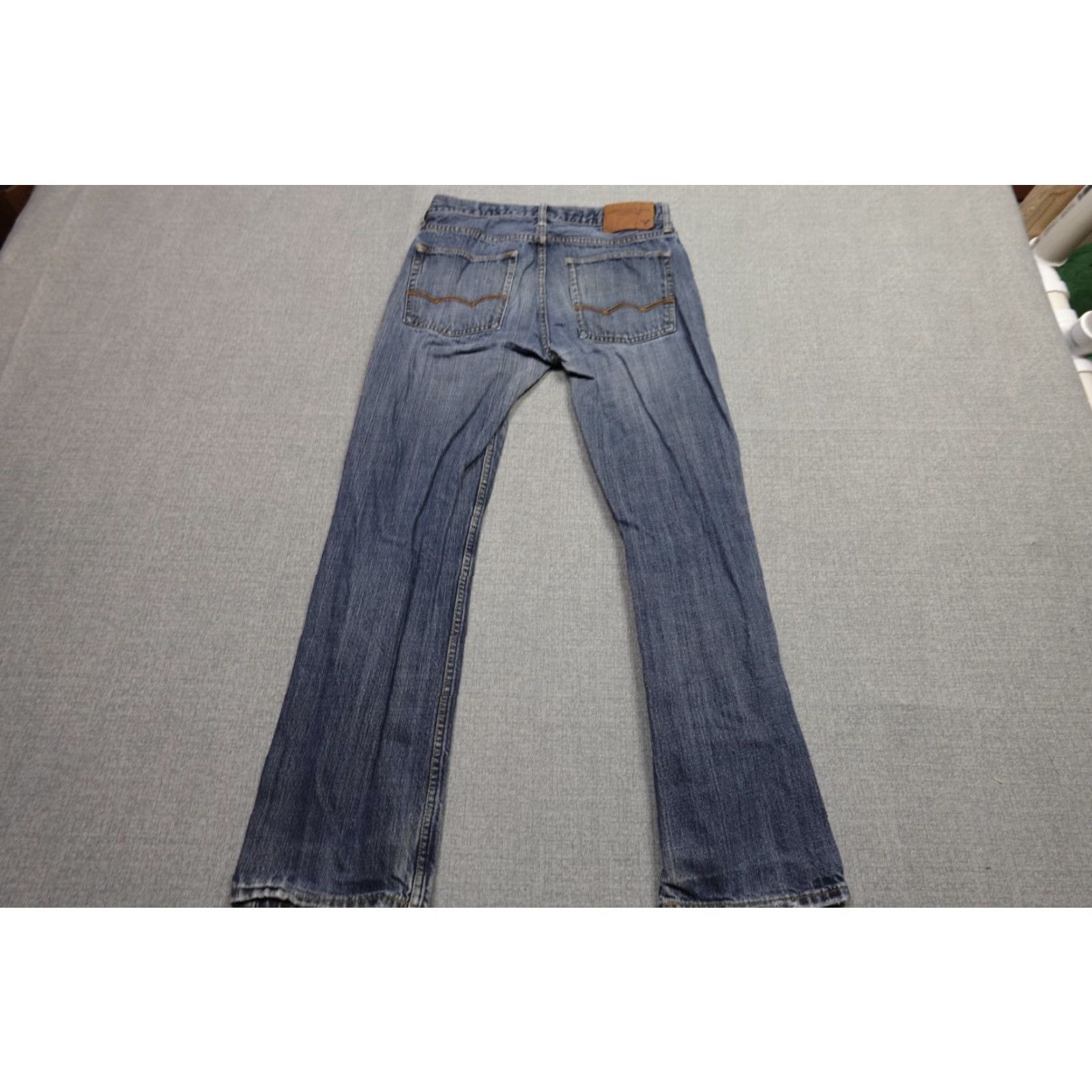 American Eagle Outfitters American Eagle Outfitters Jeans Mens 28x30 Blue Dark Wash Straight Stretch Denim 5-Pocket Slim Waist 28 Inseam 30 Vintage No Womens Mens Size US 28 / EU 44 - 4 Thumbnail