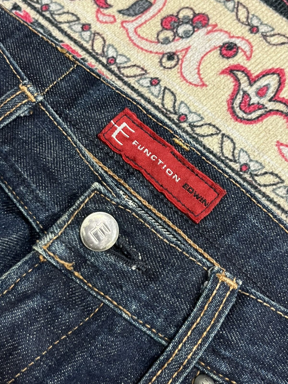 Edwin Vintage Edwin E Function Dark Blue Washed Distressed Jeans Size US 29 - 5 Thumbnail