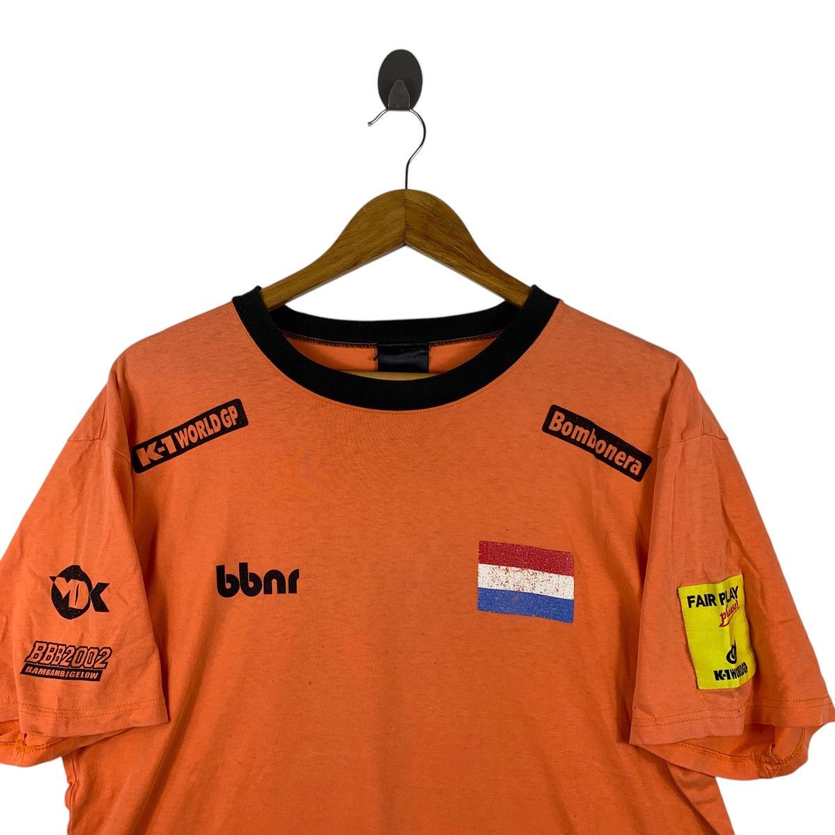 Vintage K-1 World Cup BBNR NETHERLANDS Team Hoost 12 Short Shirt Size US L / EU 52-54 / 3 - 4 Thumbnail
