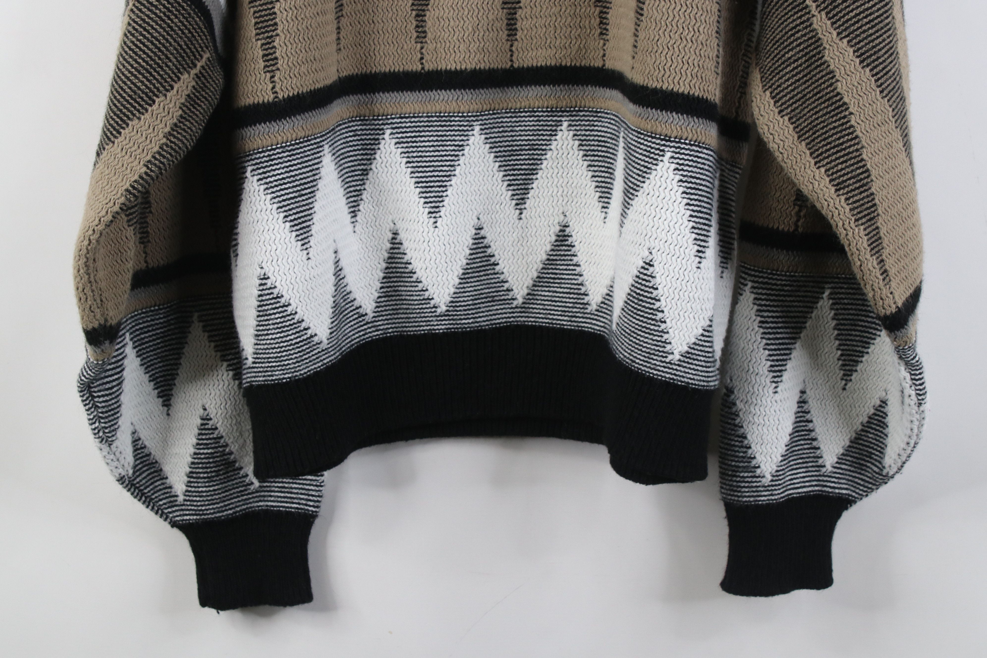 Vintage Vintage 90s Streetwear Geometric Zig Zag Knit Sweater USA Size L / US 10 / IT 46 - 10 Thumbnail