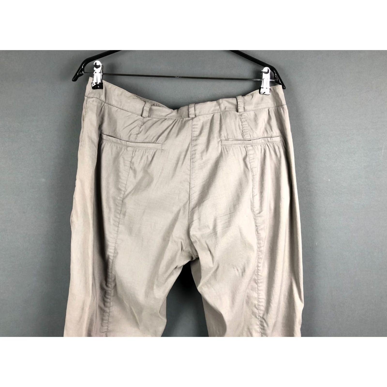 Vintage Annette Gortz Women's Pants Gray Linen Blend Size 42 Wide-Leg Size 28" / US 6 / IT 42 - 3 Thumbnail
