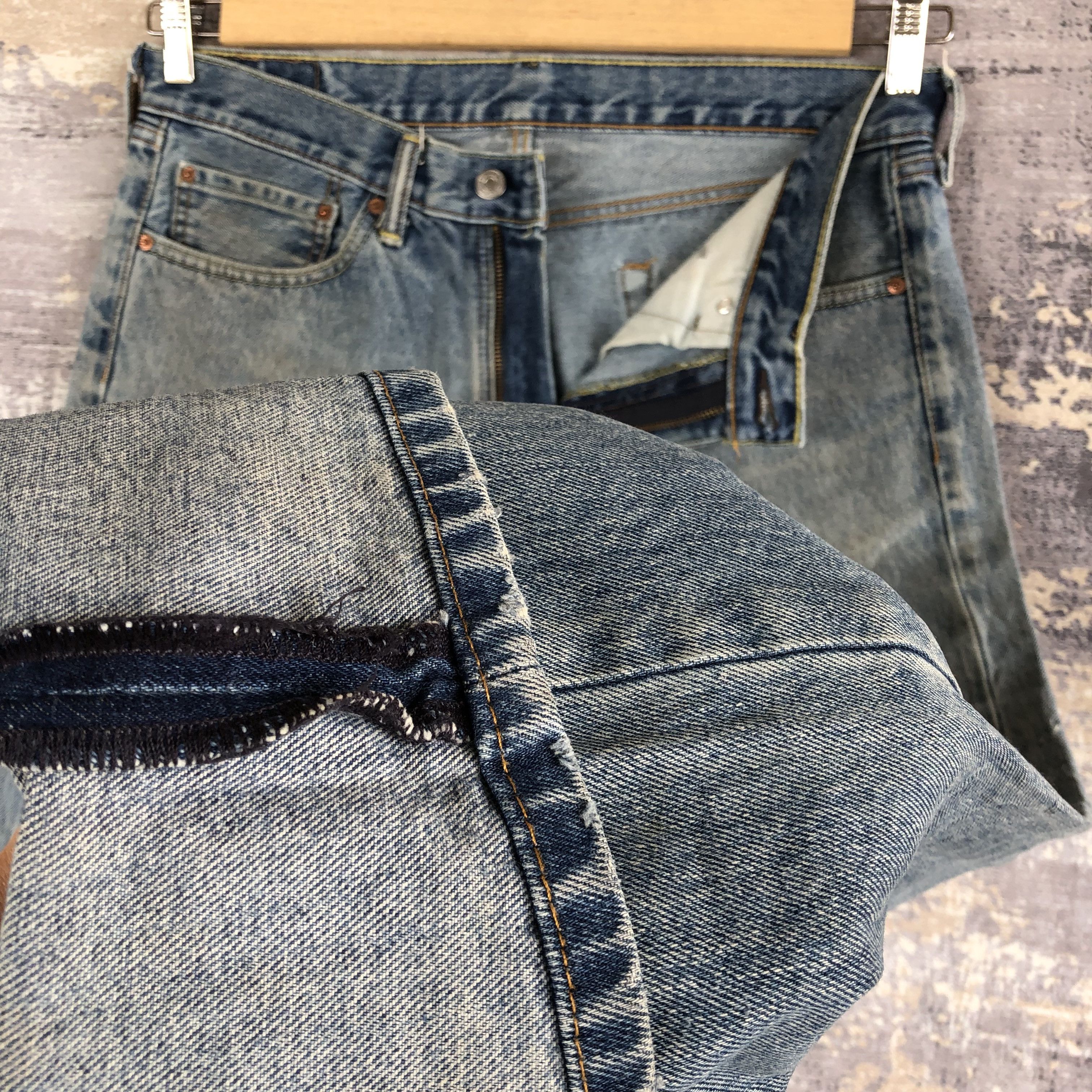 Levi's Vintage Levis 505 Distressed Jeans Levi's Mud Faded Denim Size US 34 / EU 50 - 8 Thumbnail