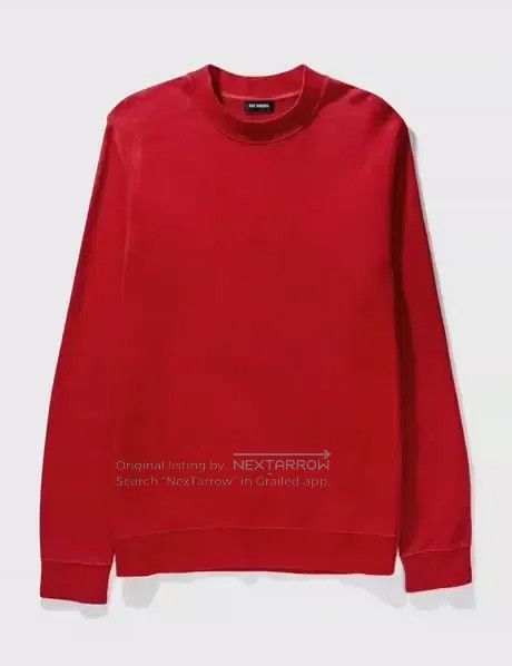 Raf Simons Raf Simons Red long-sleeved printed sweatshirt Size US S / EU 44-46 / 1 - 2 Thumbnail