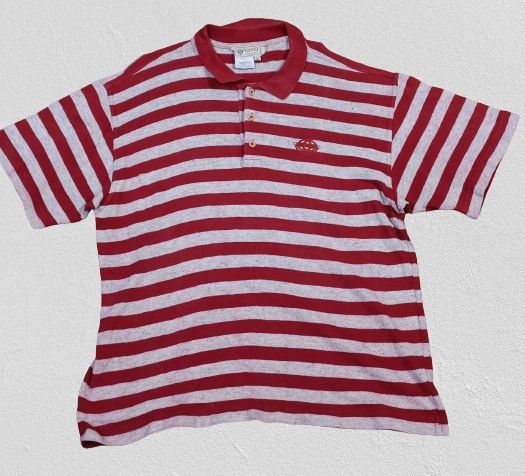 Gucci Vintage Men’s Polo Gucci Striped Shirt Rare Size US L / EU 52-54 / 3 - 1 Thumbnail