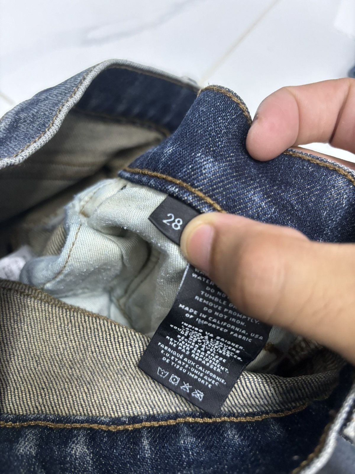 If Six Was Nine J Brand Indigo Distressed Denim Jeans Size US 30 / EU 46 - 14 Thumbnail