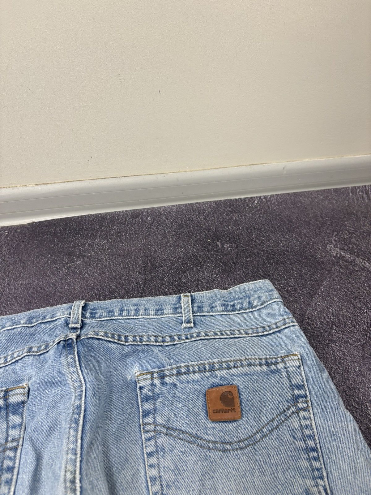 Carhartt Vintage Carhartt Relaxed Fit Faded Light Blue Denim Jeans Size US 36 / EU 52 - 8 Thumbnail