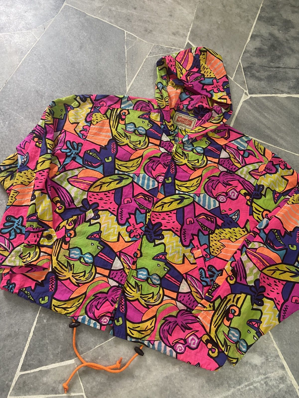 Japanese Brand Vintage Ulcolow Pattern Florescent Surf Jacket Size US M / EU 48-50 / 2 - 9 Thumbnail