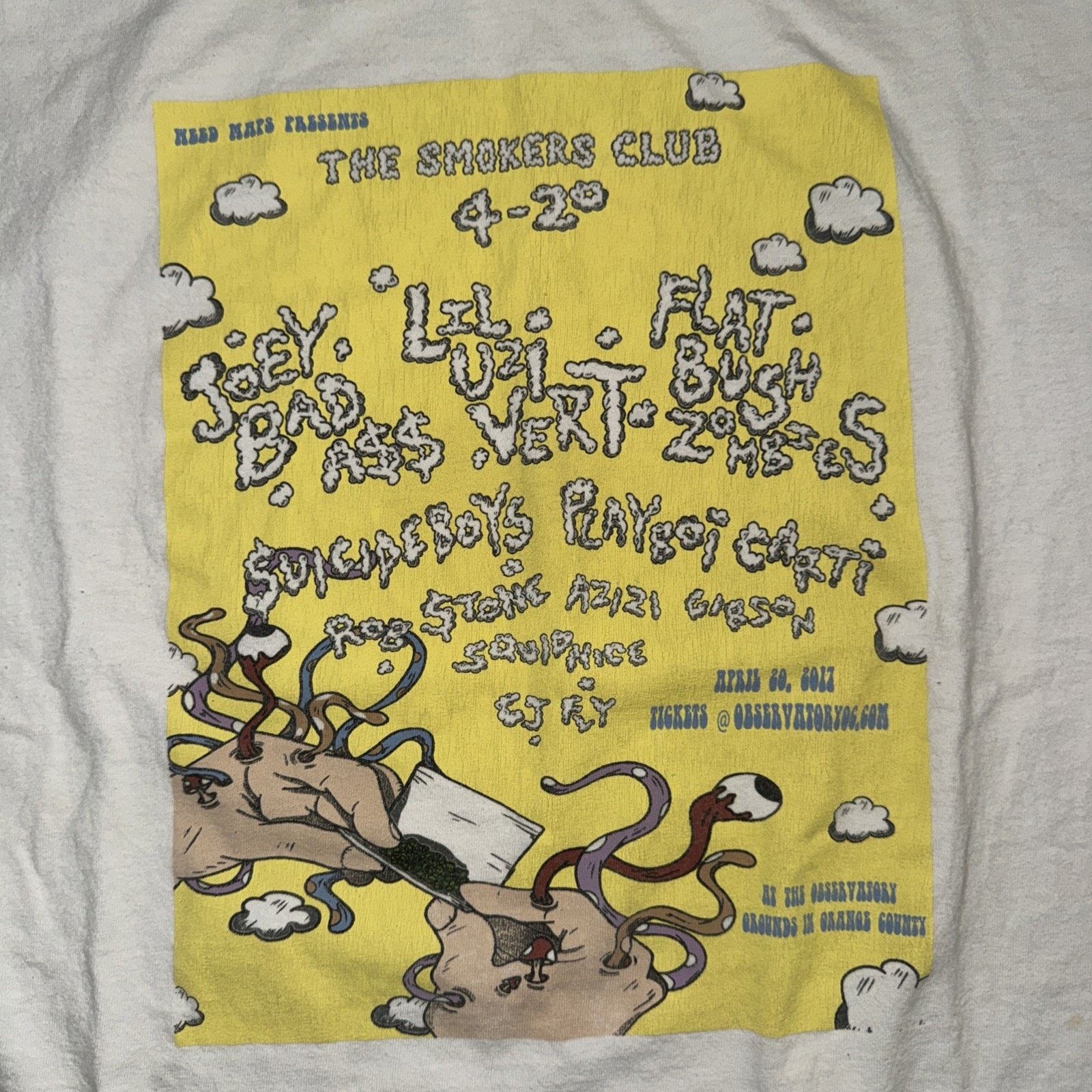 Band Tees × Rap Tees × Vintage The Smokers Club Band T-Shirt Lil Uzi Vert White Large 20x27 Size US L / EU 52-54 / 3 - 2 Thumbnail