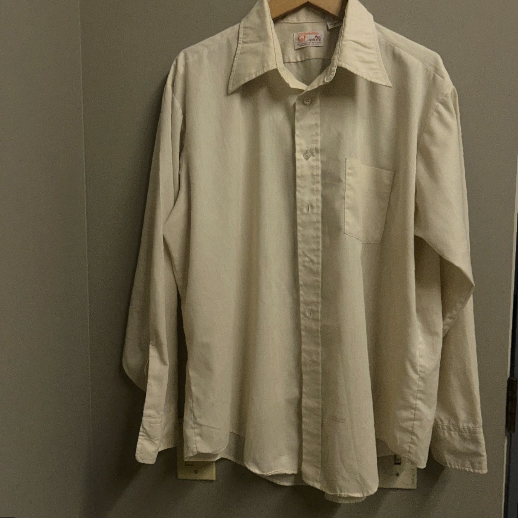 Vintage VINTAGE Manhattan Shirt 17.5 XL Classic Preppy Beige Dark Achedemia Men T-Shirt Mens Size US XXL / EU 58 / 5 - 4 Thumbnail