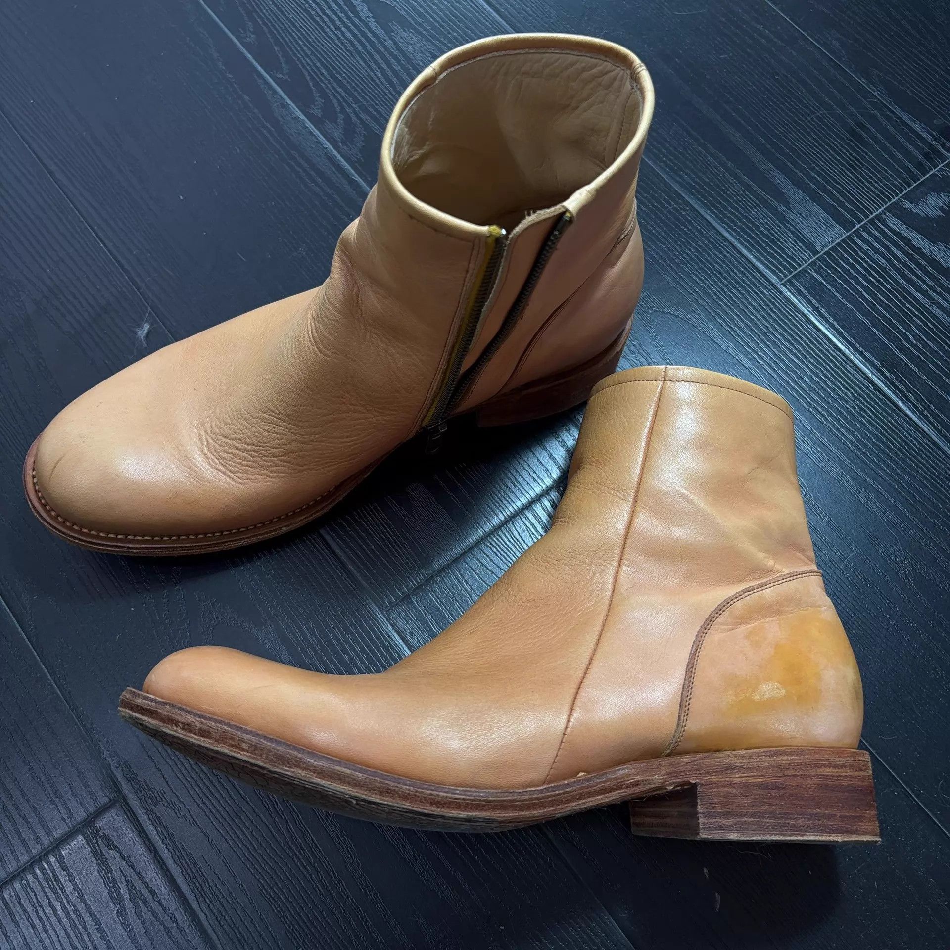 Number (N)ine Number (n)ine 07ss Natural Round Toe Mid-Calf Boots Size US 7 / EU 40 - 3 Thumbnail