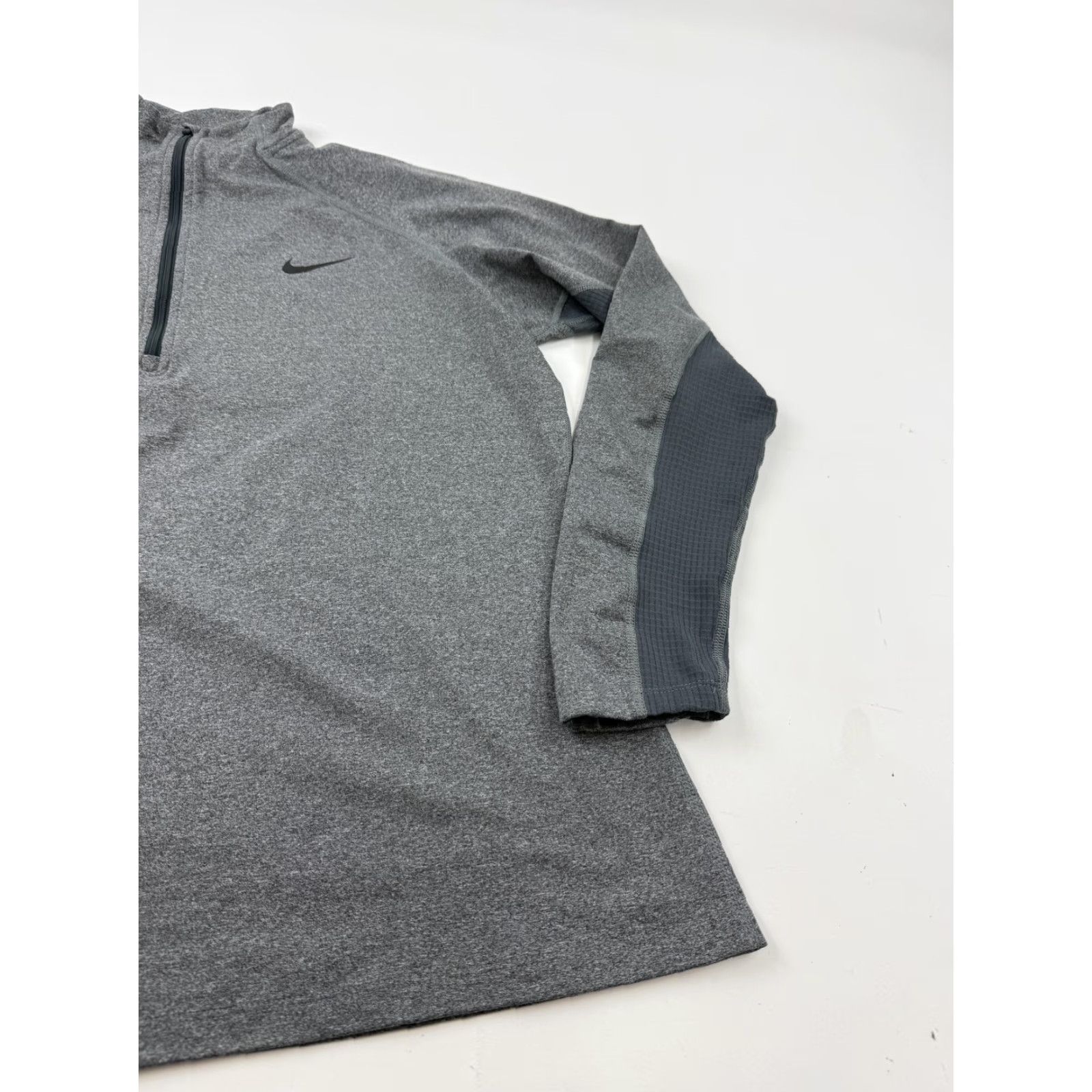 Nike Nike Dri-FIT Pullover Long Sleeve Mock Neck 1/4 Zip Gray XL Mens Sports Activewear Top Size XL / US 12-14 / IT 48-50 - 2 Thumbnail
